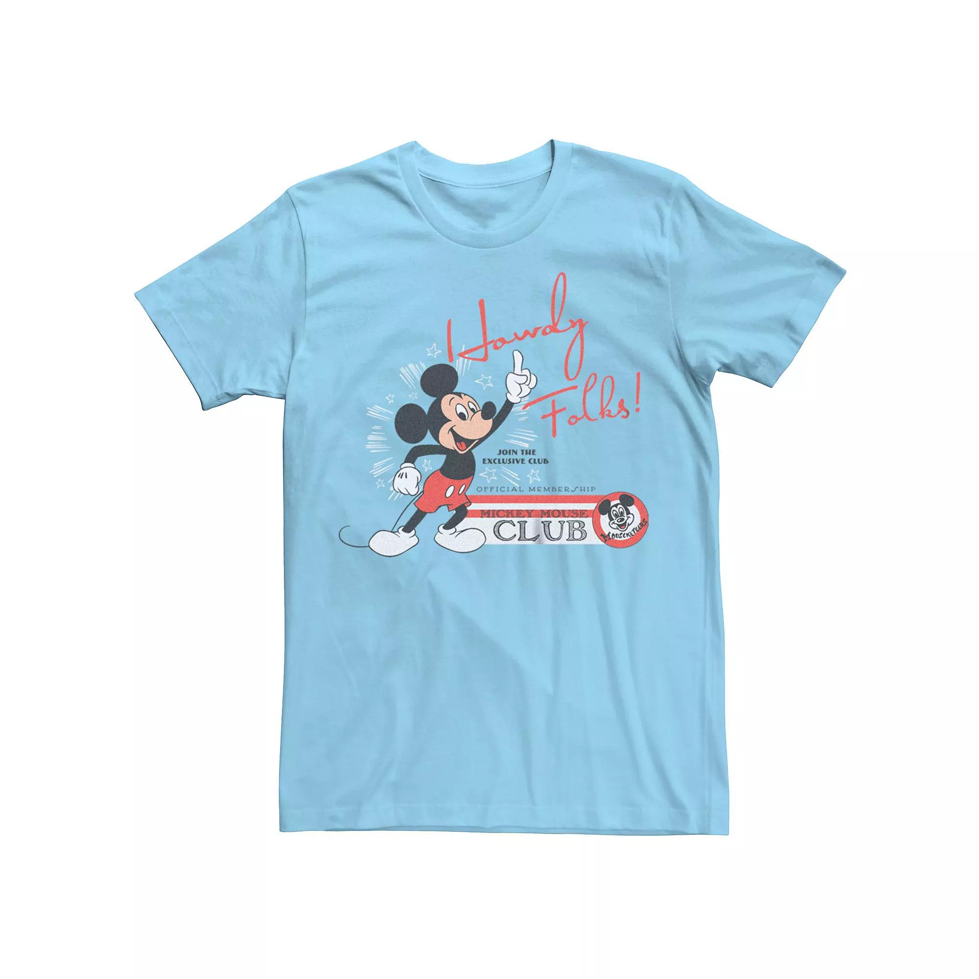 Disney's 100 Mickey Mouse Howdy Folks! Men's Tee,  Product Image