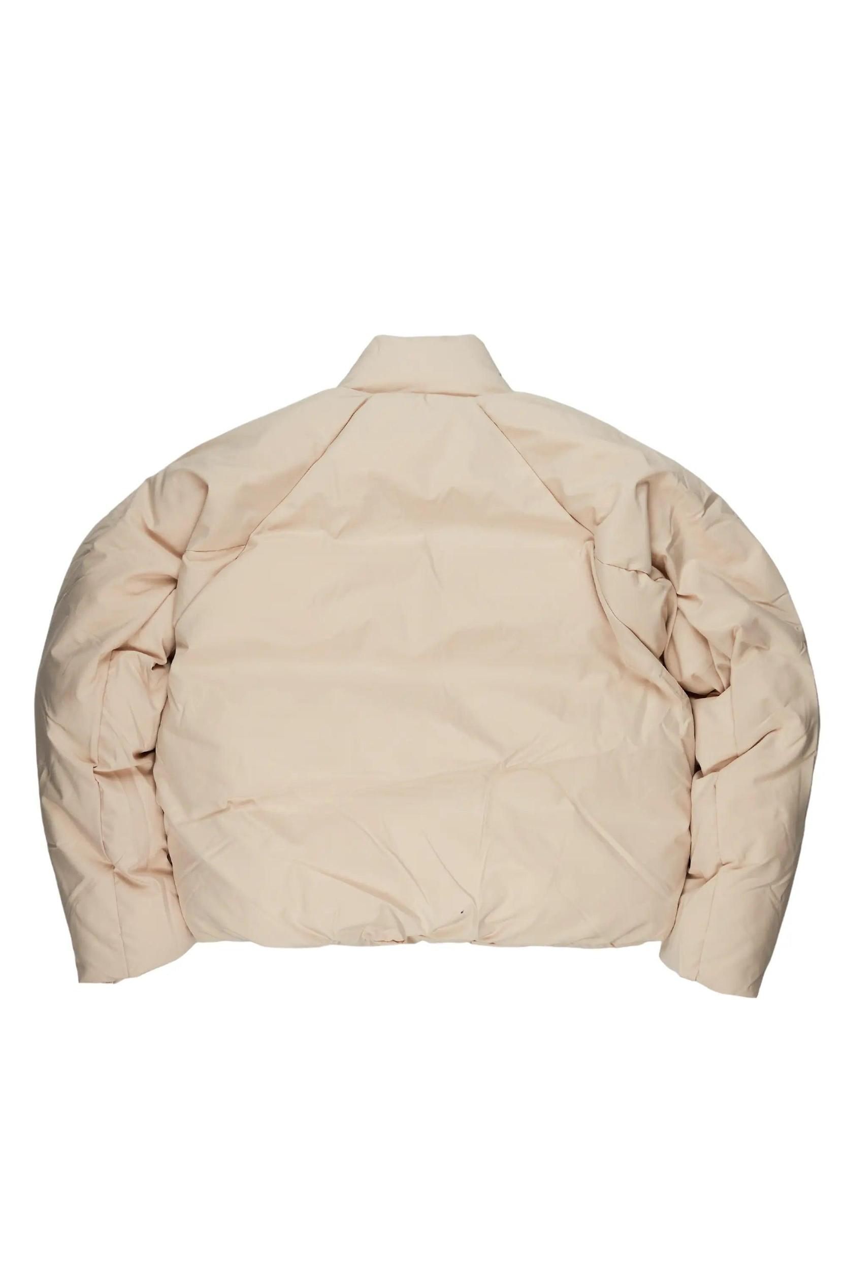 Rabbie Beige/White Puffer Jacket Male Product Image