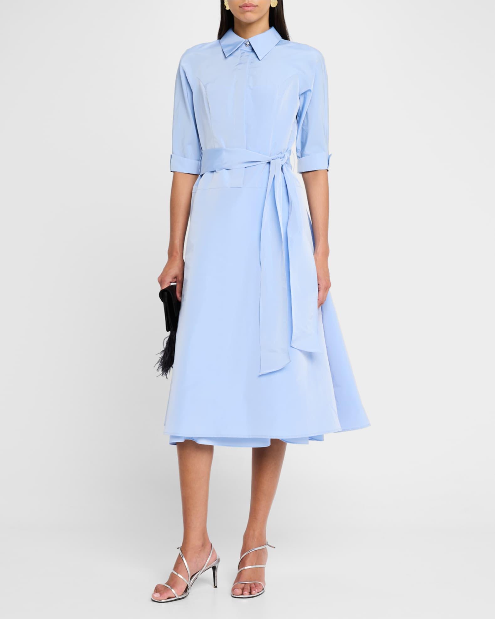 Drop Waist Taffeta Shirtdress Product Image