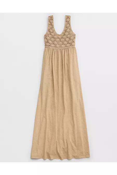 Aerie Crochet Maxi Dress Women's Product Image