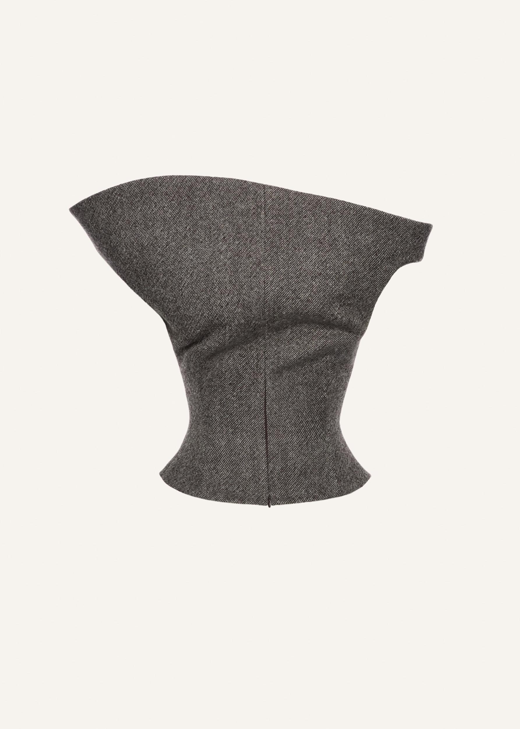 Petal wool top in grey Product Image