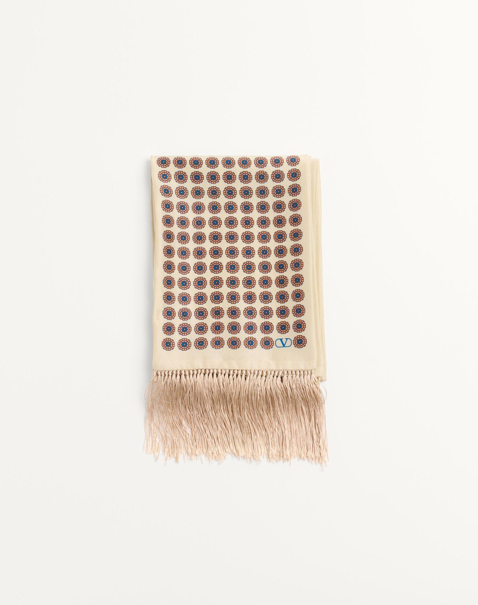 Chamber Silk Bandeau Scarf With Fringe Product Image