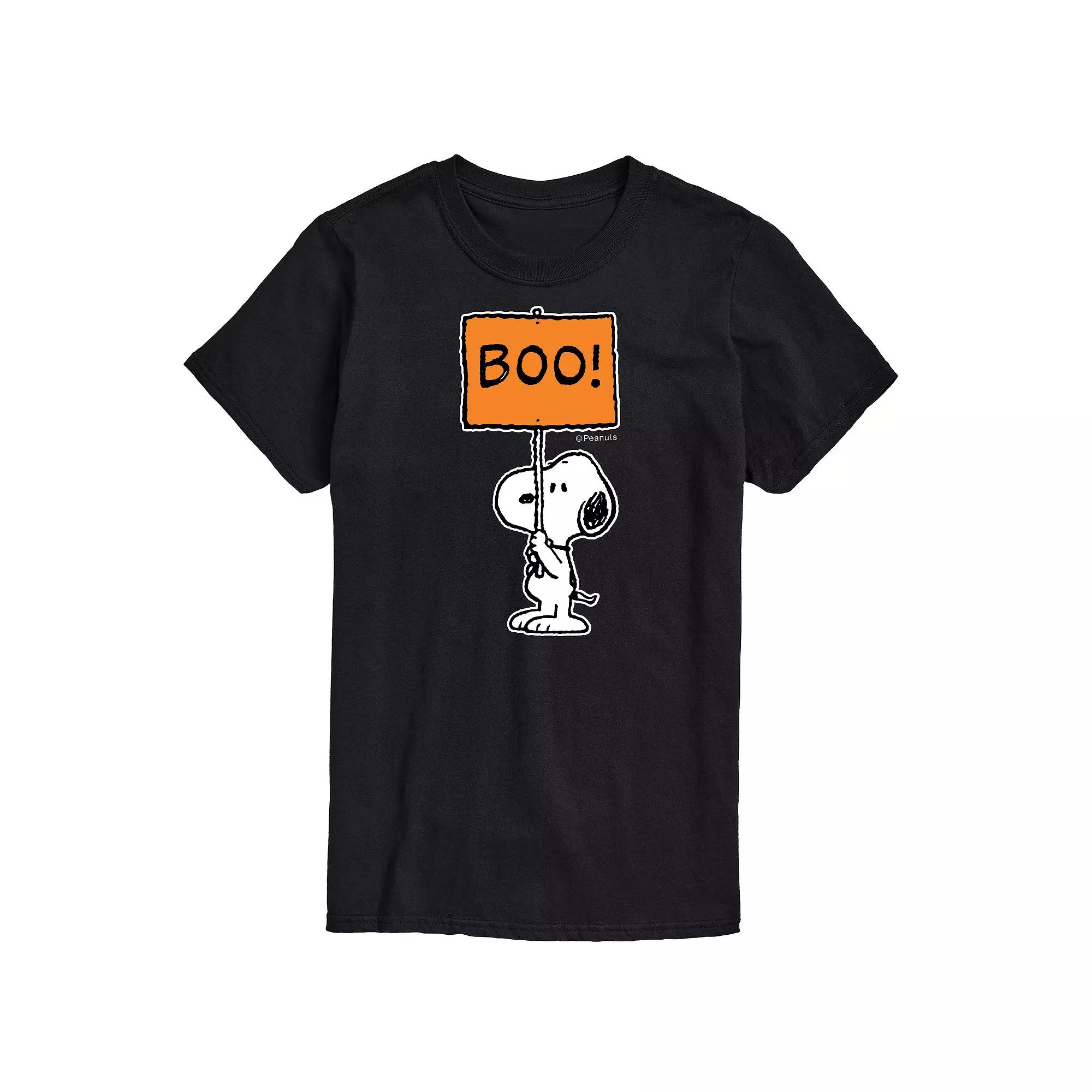 Men's Peanuts Snoopy Boo Sign Tee,  Product Image