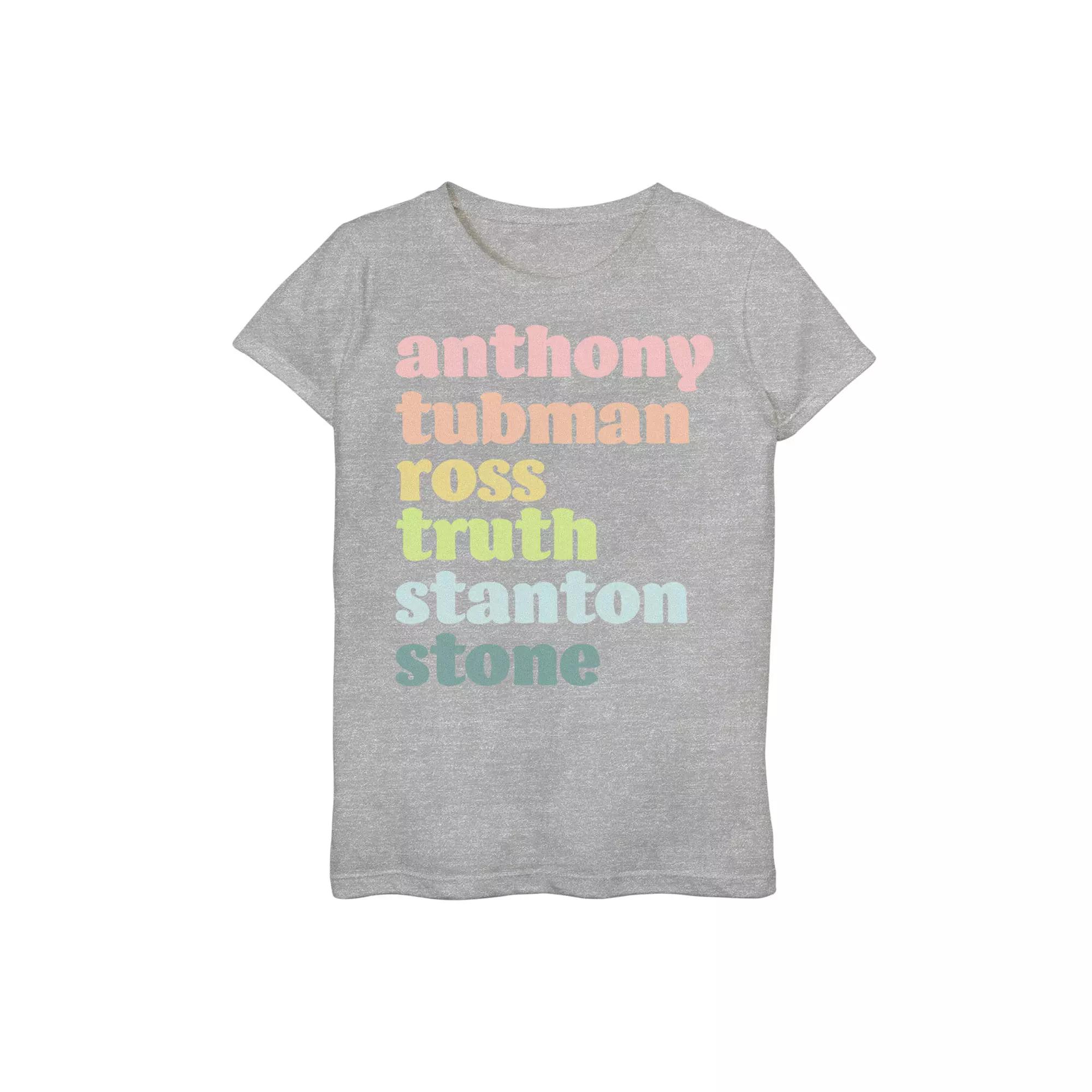 Girls 7-16 american Women Text Tee, Girl's, Size: Small, Athletic Grey Product Image