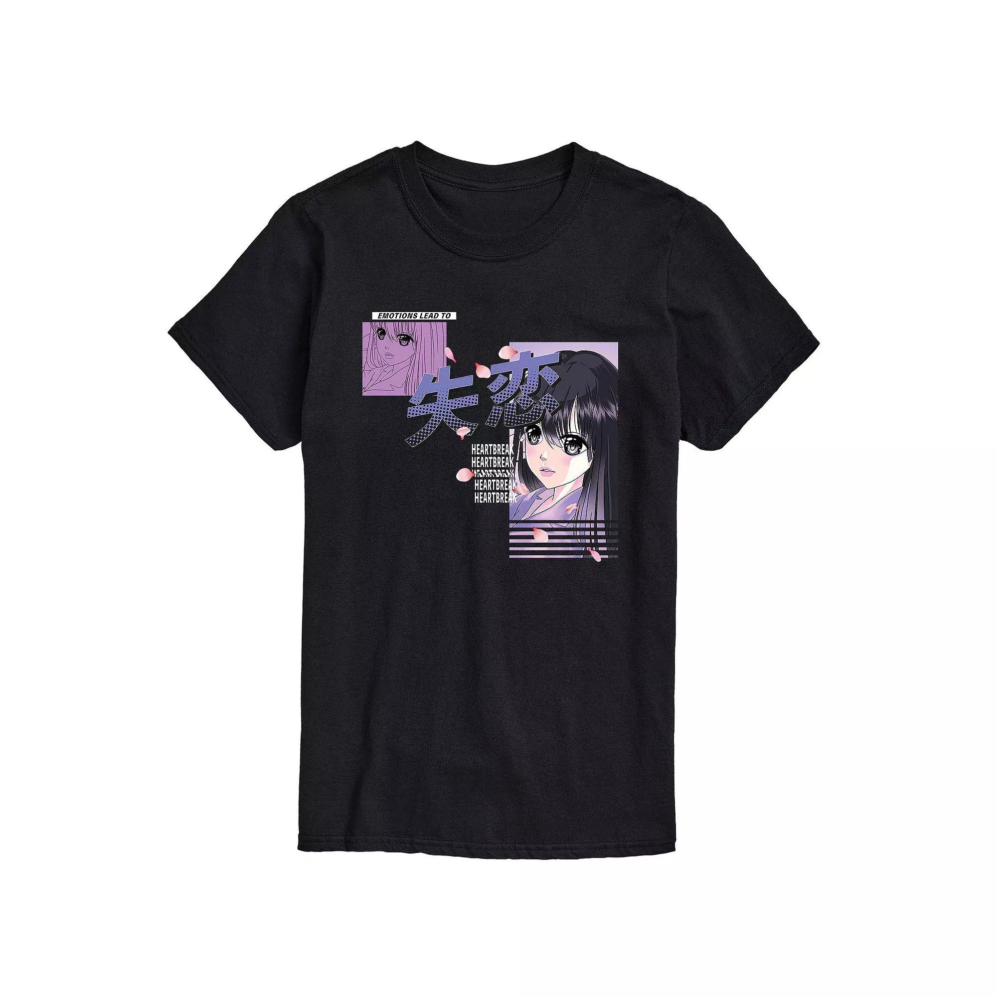 Big & Tall Anime Heartbreak Tee, Men's,  Product Image