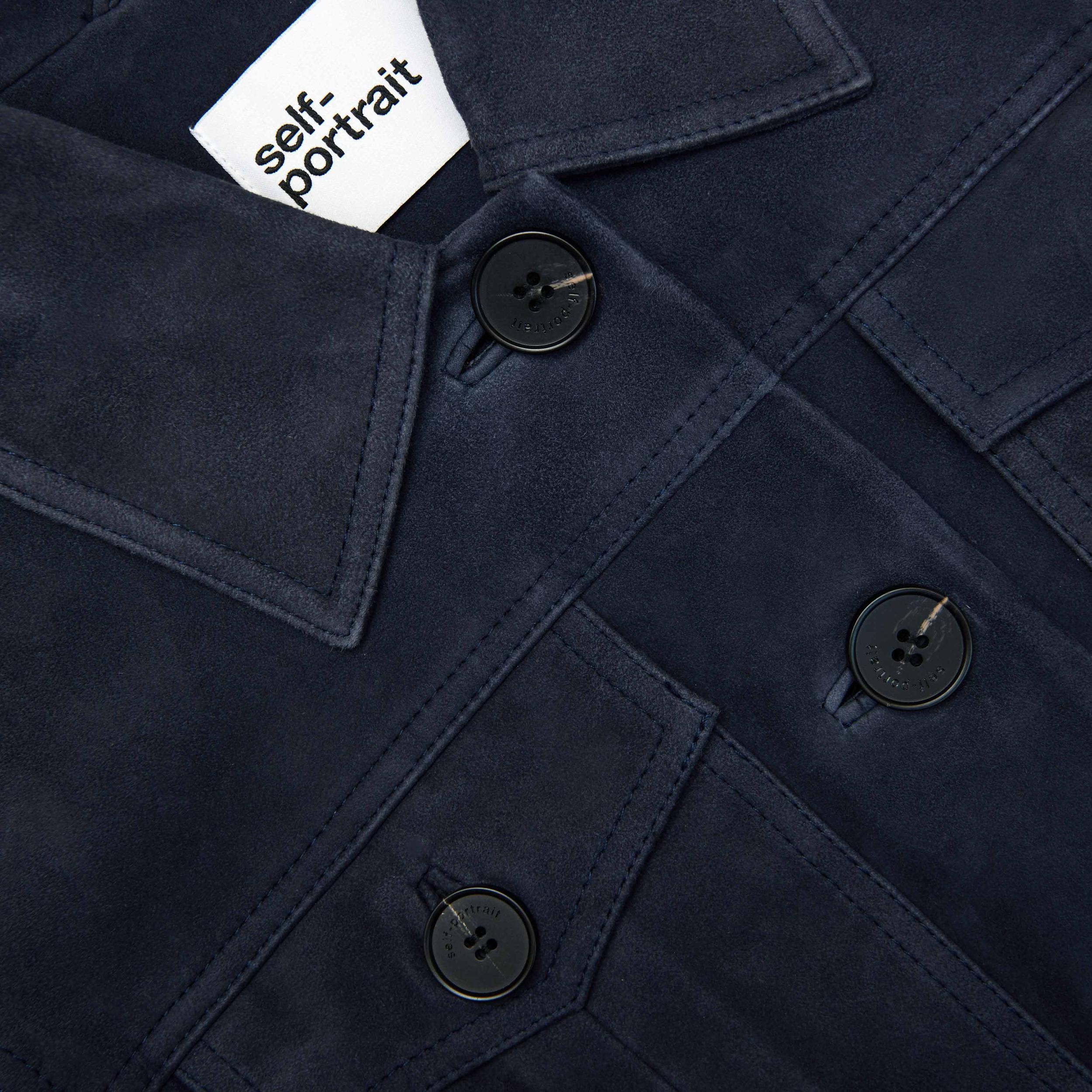 Navy Suede Jacket Product Image