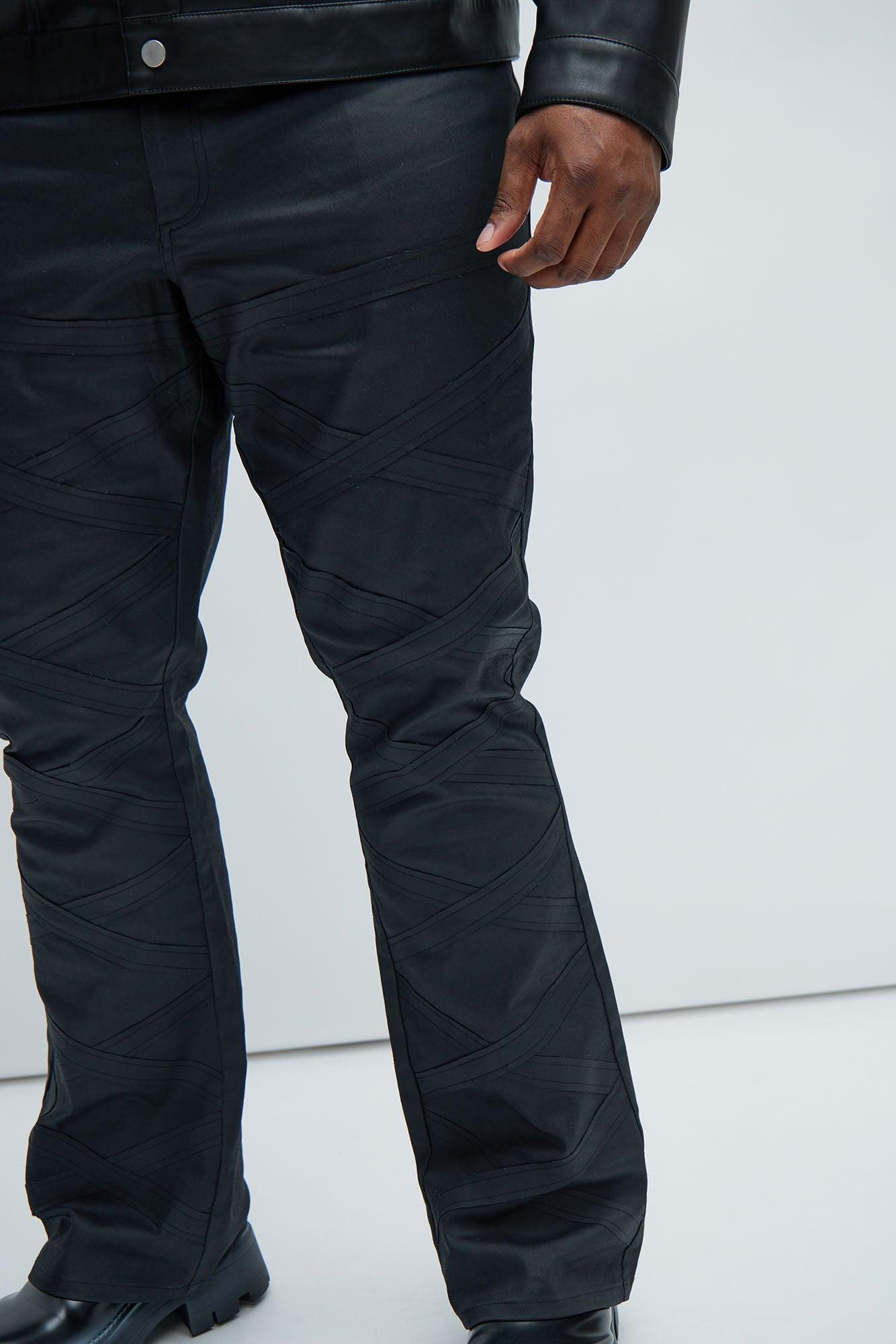 LLoyd Waxed Stacked Slim Flare Jeans - Black Product Image