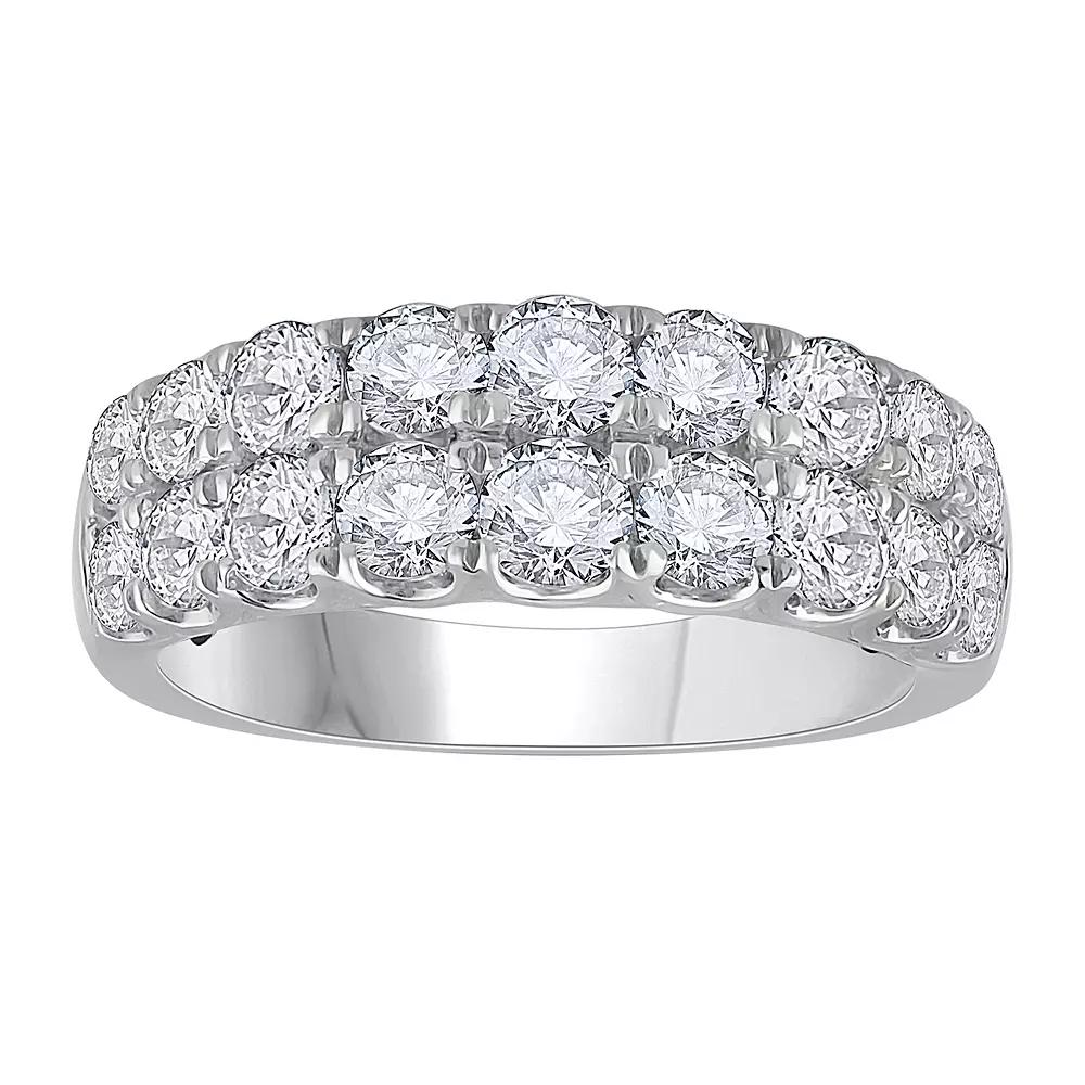 Diamond Medley 14k White Gold 2 Carat T.W. Lab-Grown Diamond Anniversary Ring, Women's, Size: 7, 14k Whgold Product Image