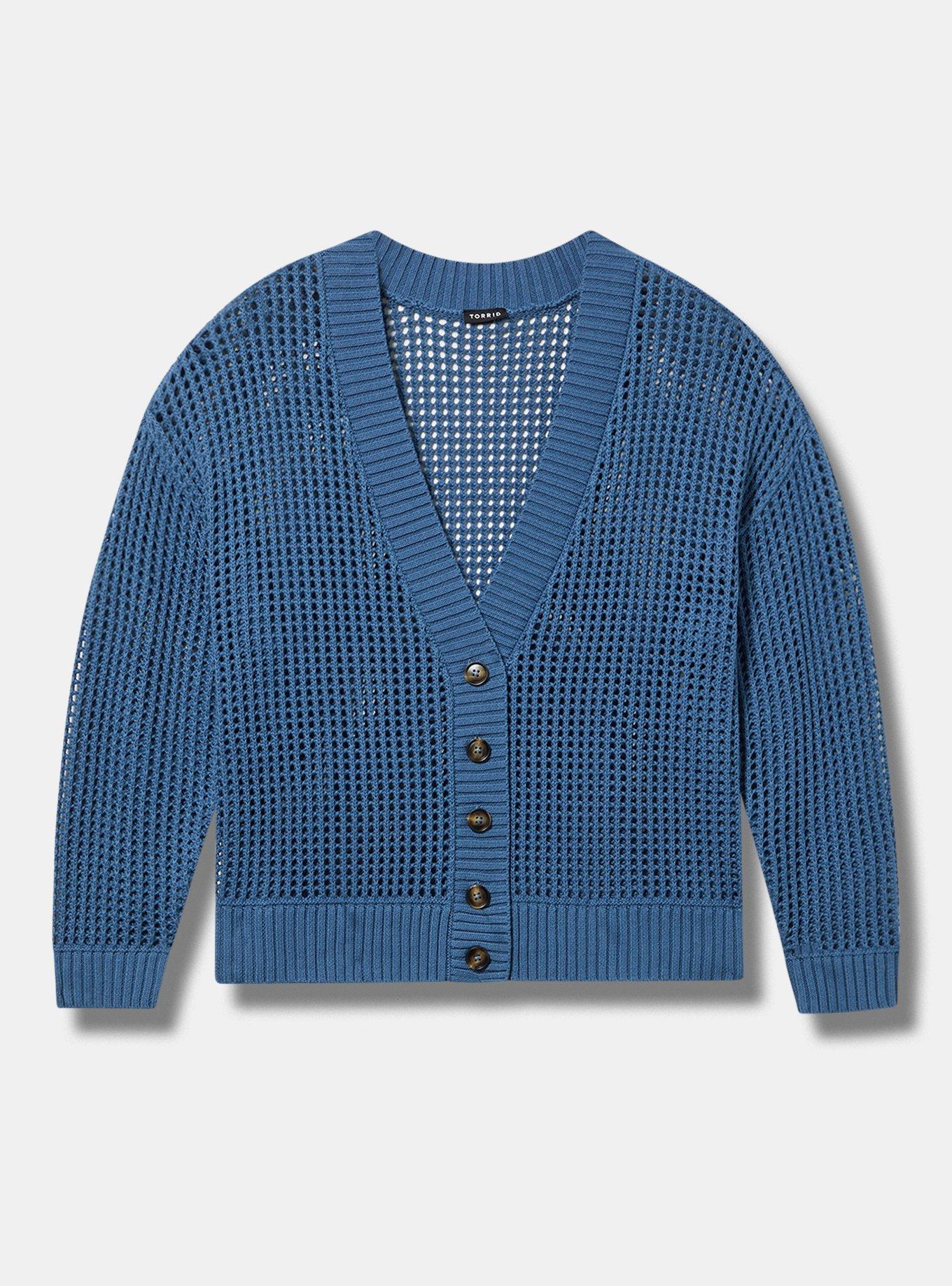 Open Stitch Cardigan Sweater Product Image