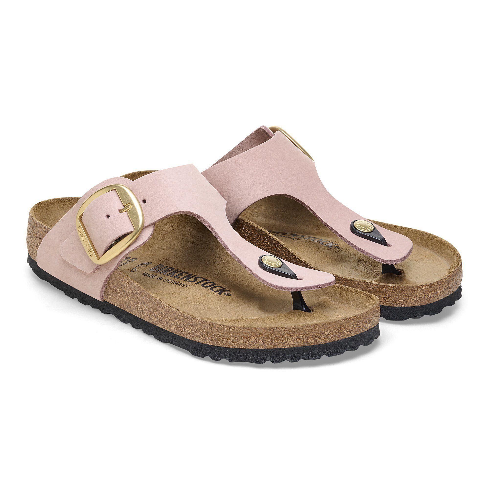 Gizeh Big Buckle Nubuck Leather Soft Pink Product Image