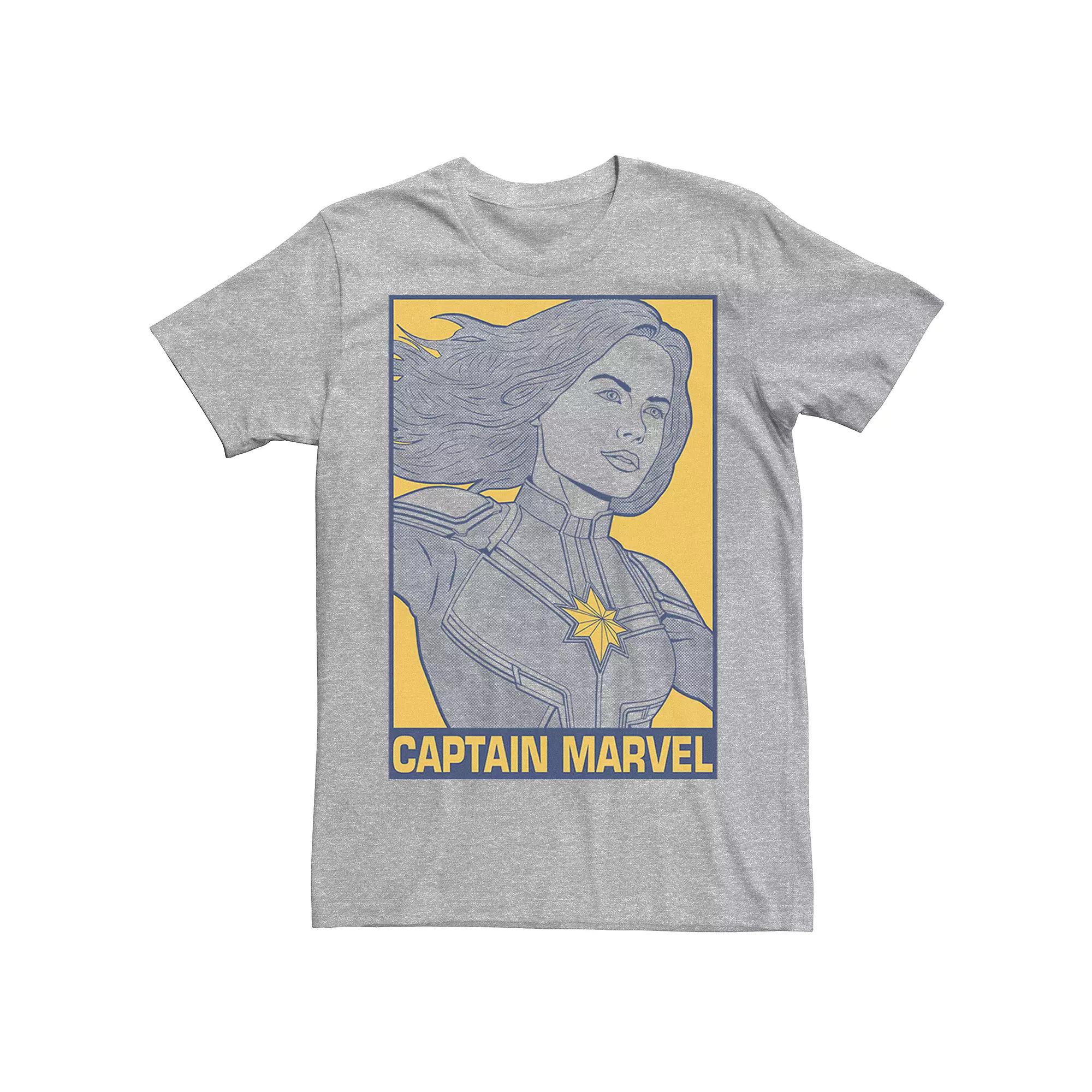 Men's Avengers Endgame Captain Marvel Poster Tee, Size: Medium, Athletic Grey Product Image