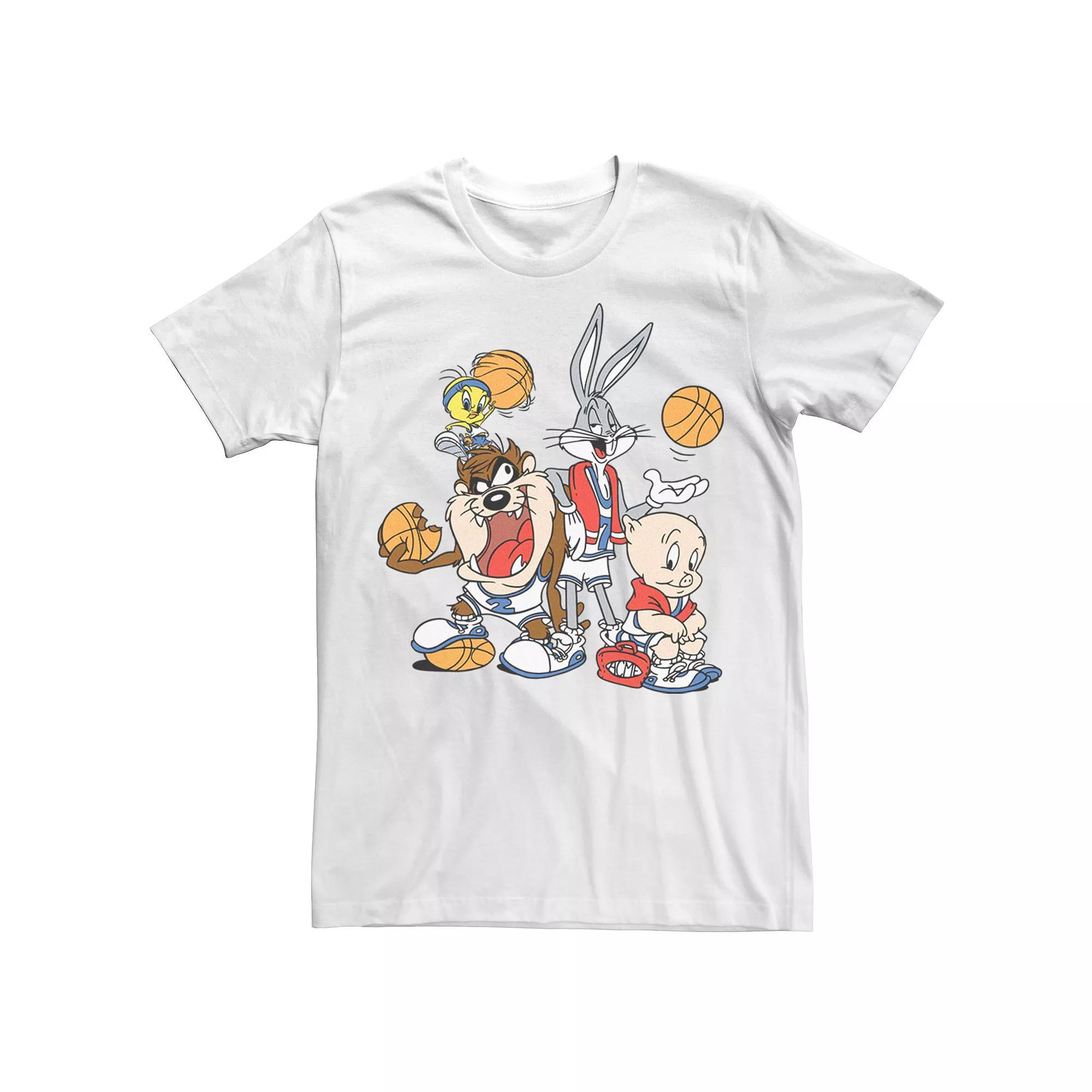 Men's Looney Tunes Tasmanian Bugs Tweety And Porky Tee,  Product Image