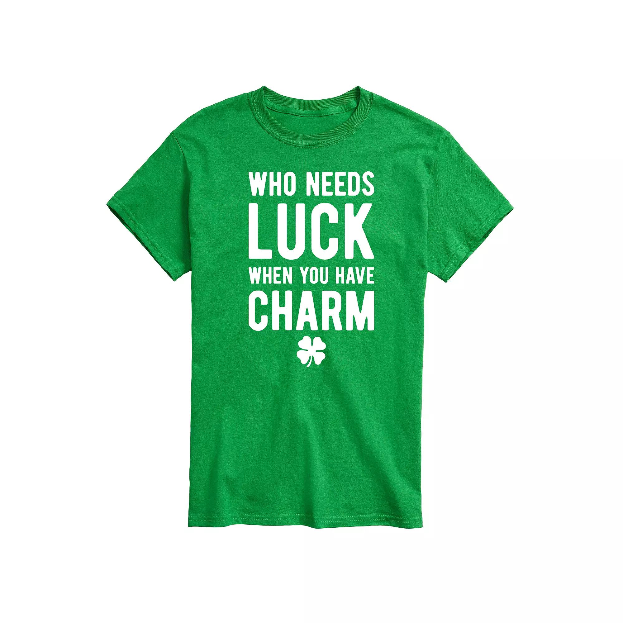 Men's Who Needs Luck Charm Tee,  Product Image