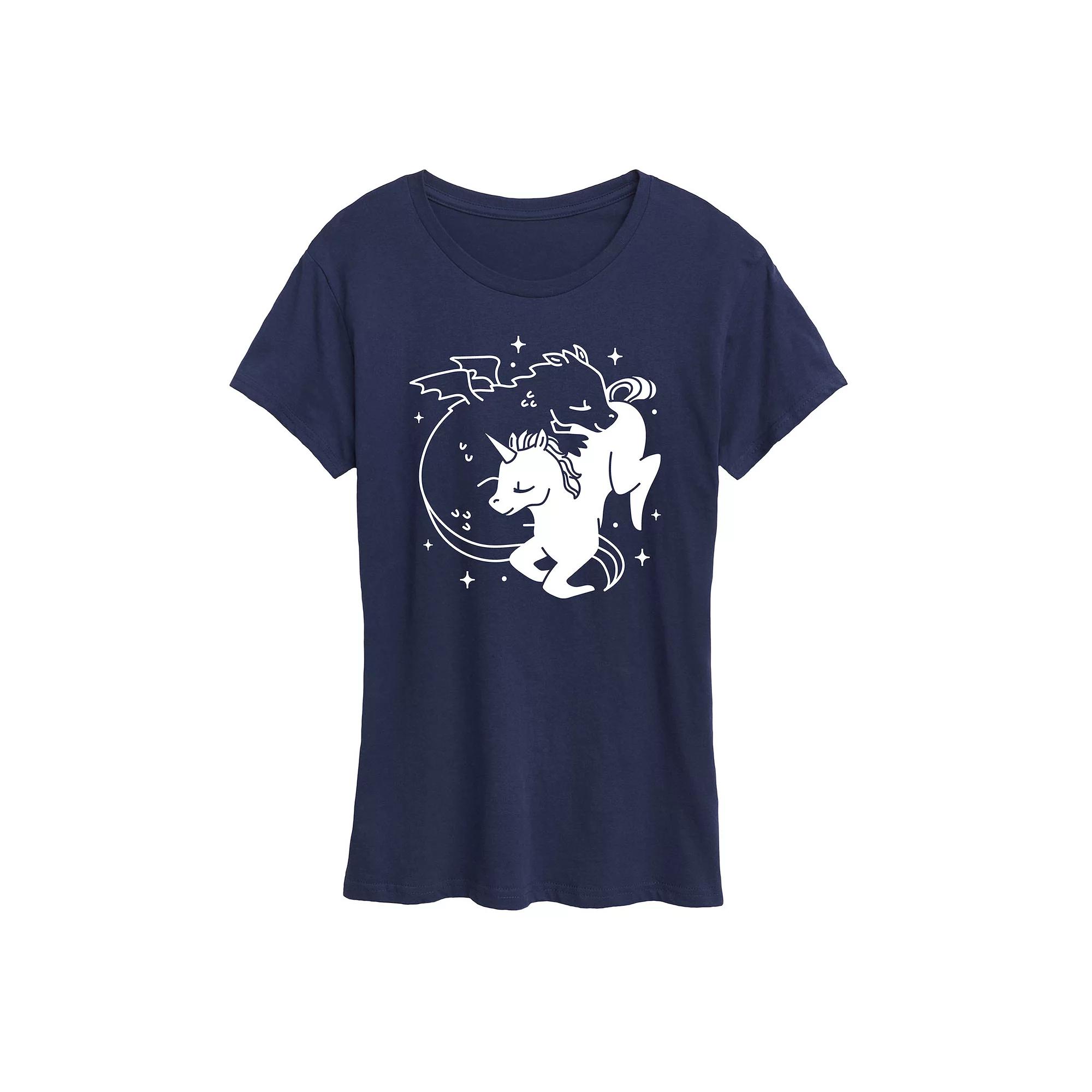 Women's Dragon Unicorn Graphic Tee,  Product Image