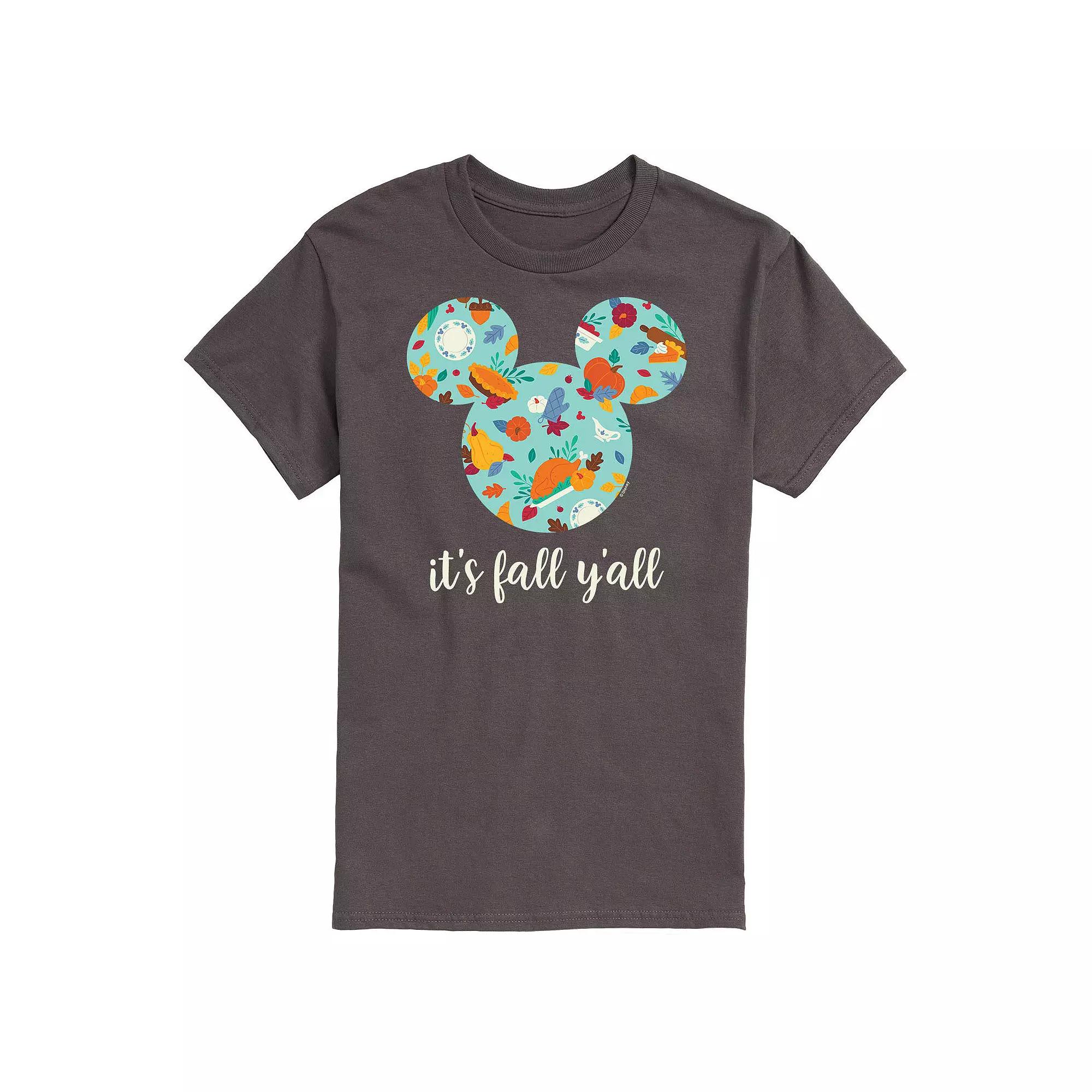 Disney's Mickey Mouse Men's It's Fall Y'all Tee Graphic Tee,  Product Image