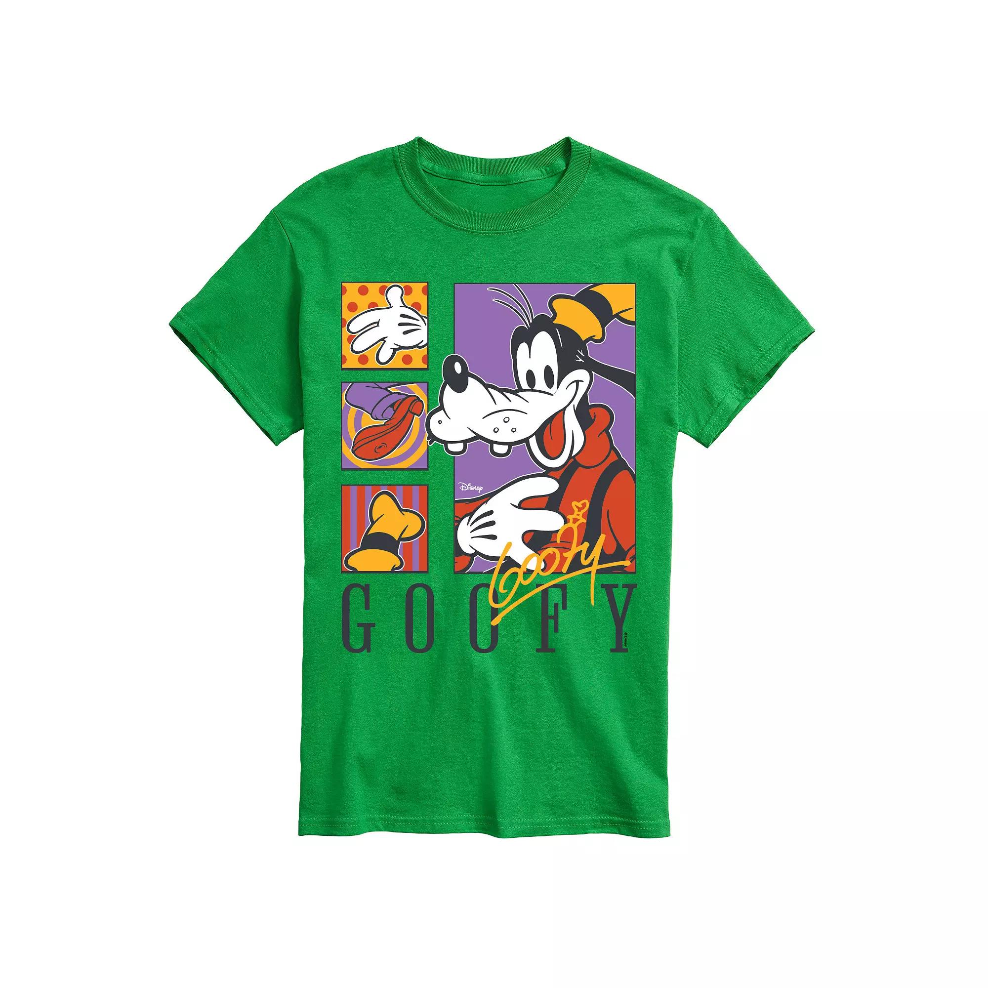 Big & Tall Disney's Goofy Retro Grid Graphic Tee, Men's,  Product Image