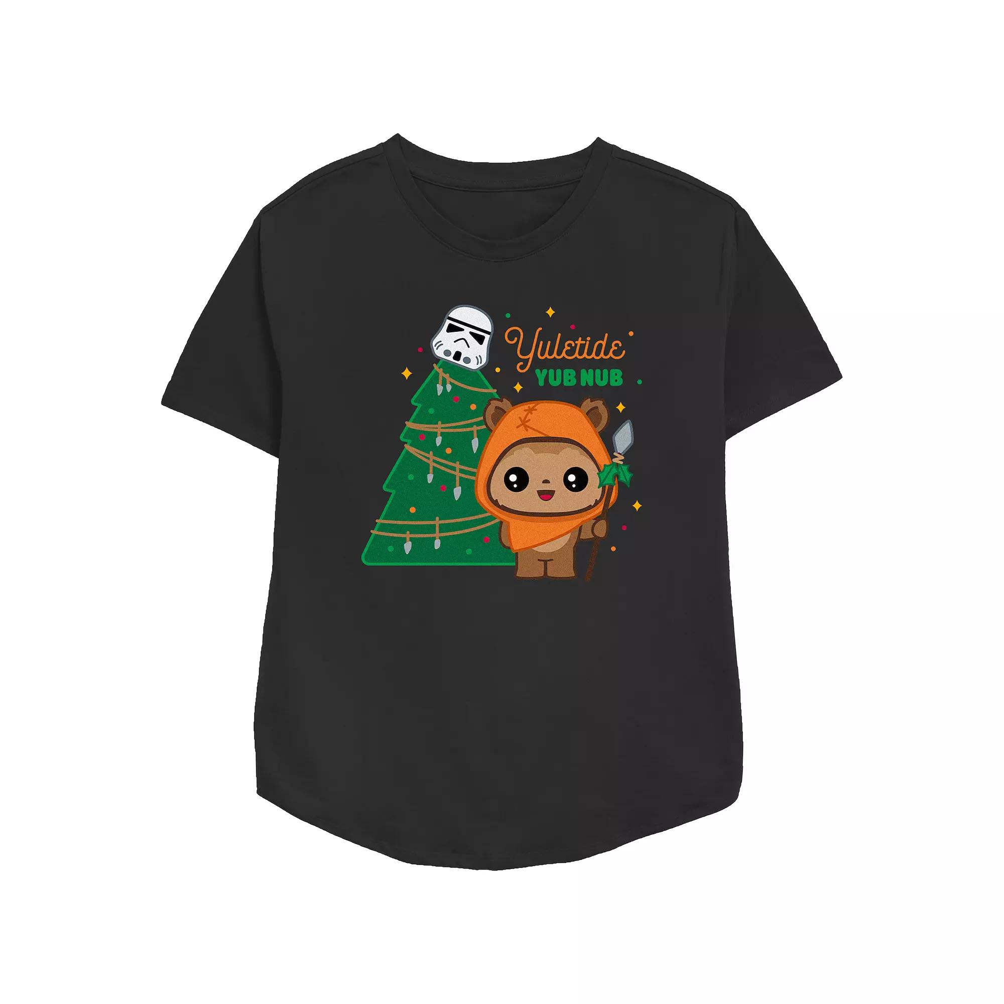 Women's Star Wars Yuletide Yub Nub Relaxed Fit Graphic Tee,  Product Image