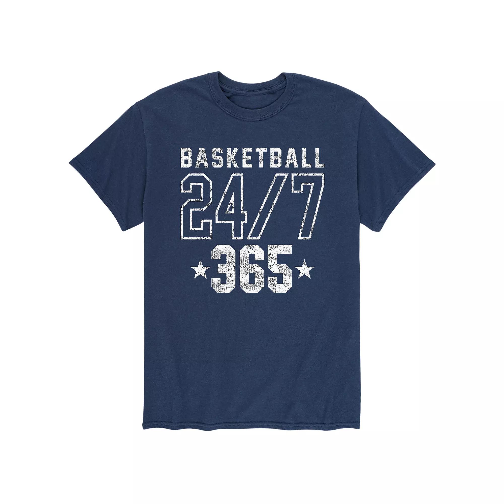 Men's Basketball 24/7 365 Tee, Size: Small, Blue Product Image