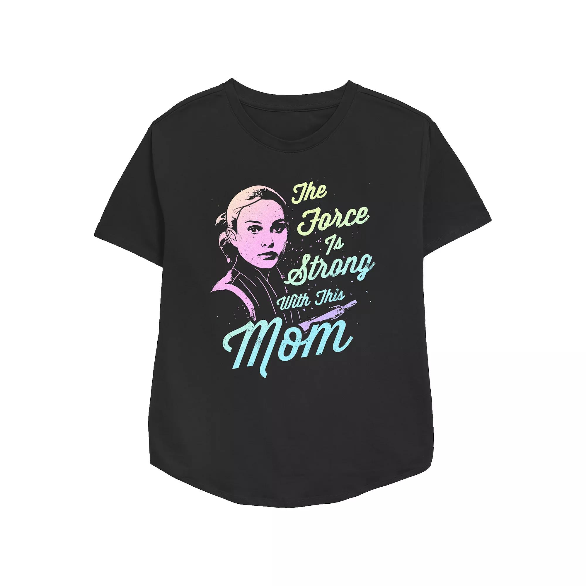 Women's Star Wars Amidala The Force Is Strong With This Mom Relaxed Fit Graphic Tee,  Product Image