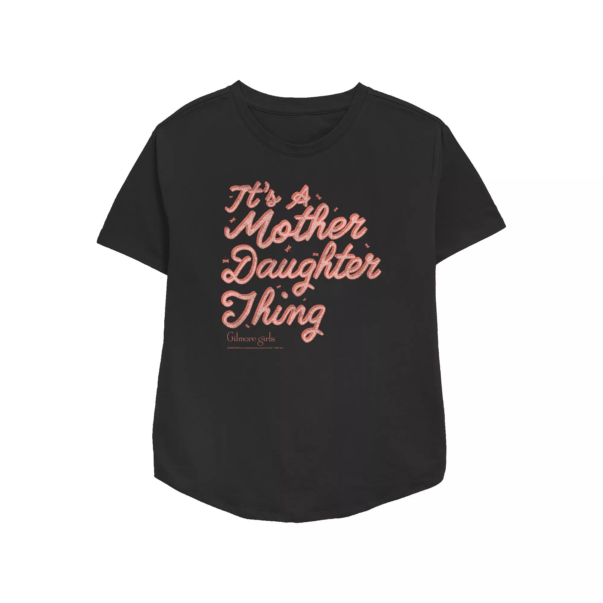 Women's Gilmore Girls It's A Mother Daughter Thing Relaxed Fit Graphic Tee, Size: Medium, Black Product Image