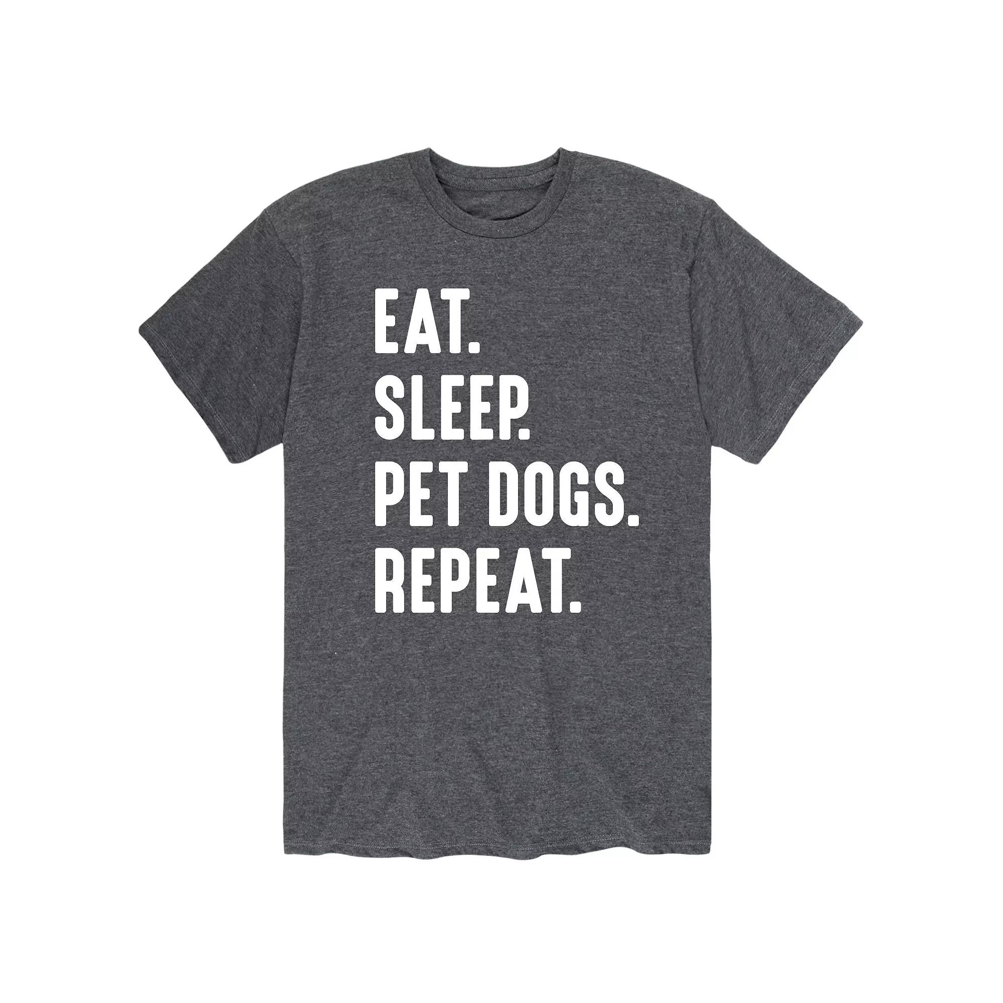 Men's Eat Sleep Pet Dogs Repeat Tee,  Product Image