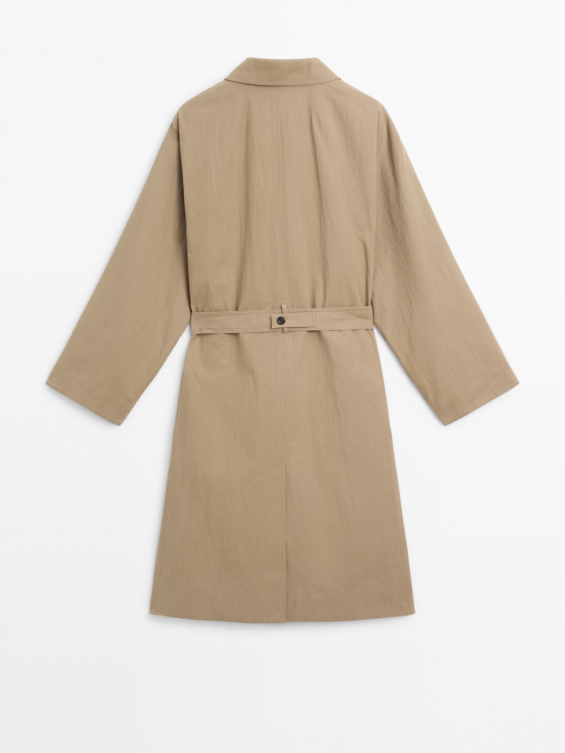 Cotton blend trench coat Product Image