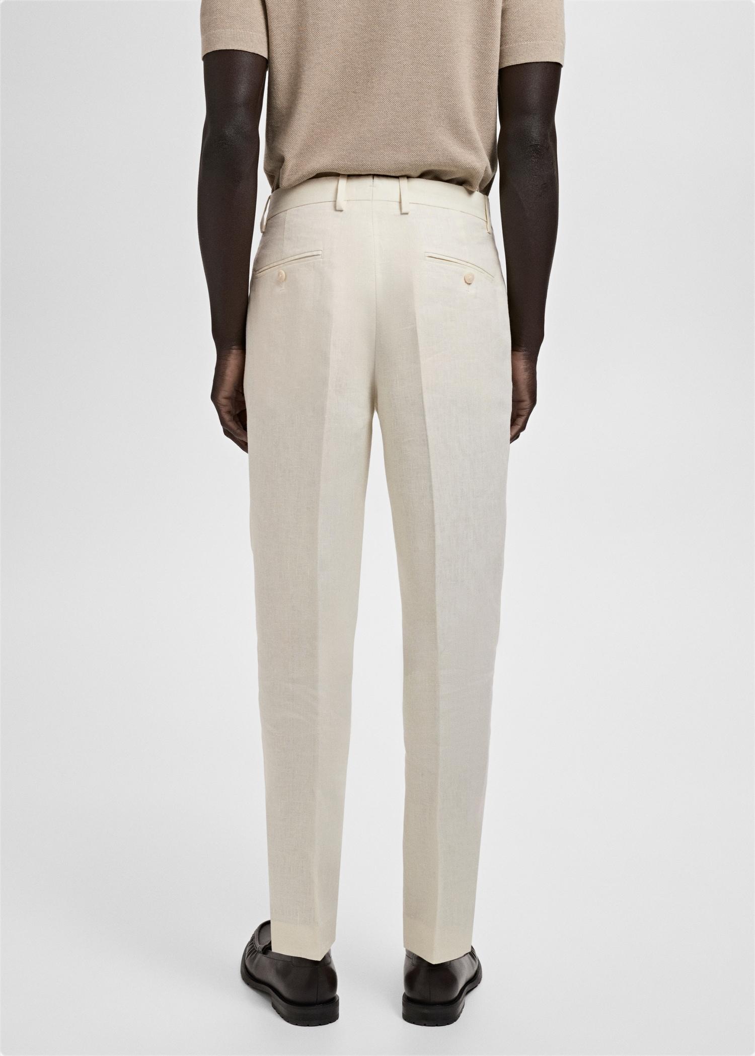 Amalfi 100% linen slim-fit suit pants - Men | MANGO USA Product Image