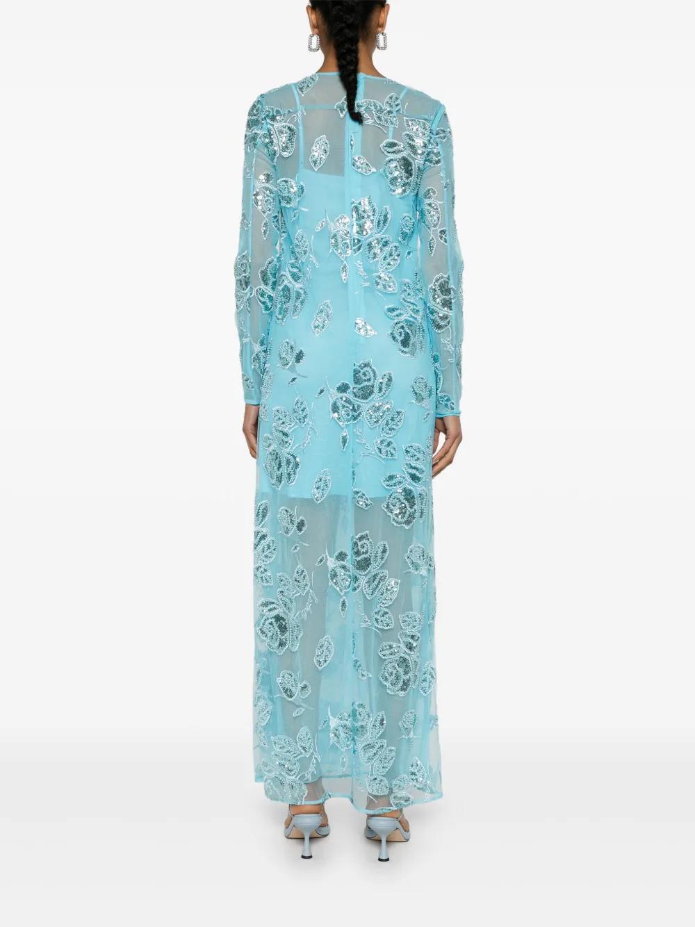 floral-embroidery maxi dress Product Image