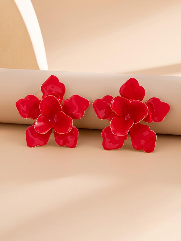 Flower Shape Drop Earrings Product Image