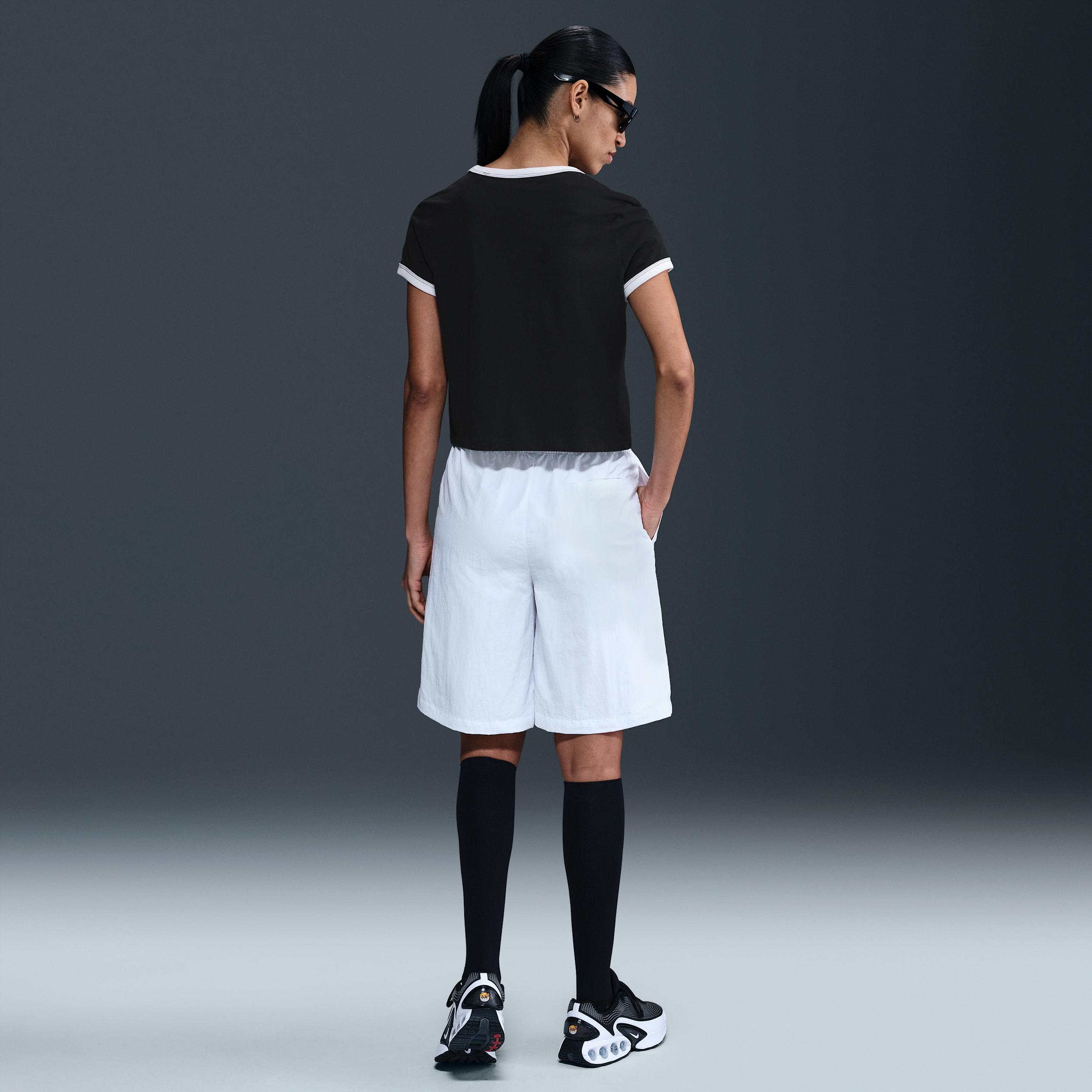 Womens Nike Sportswear Graphic Ringer T-Shirt | IF4072-010 Product Image