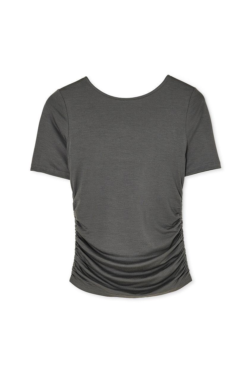 Soft Line Open Back Rouched Top Product Image