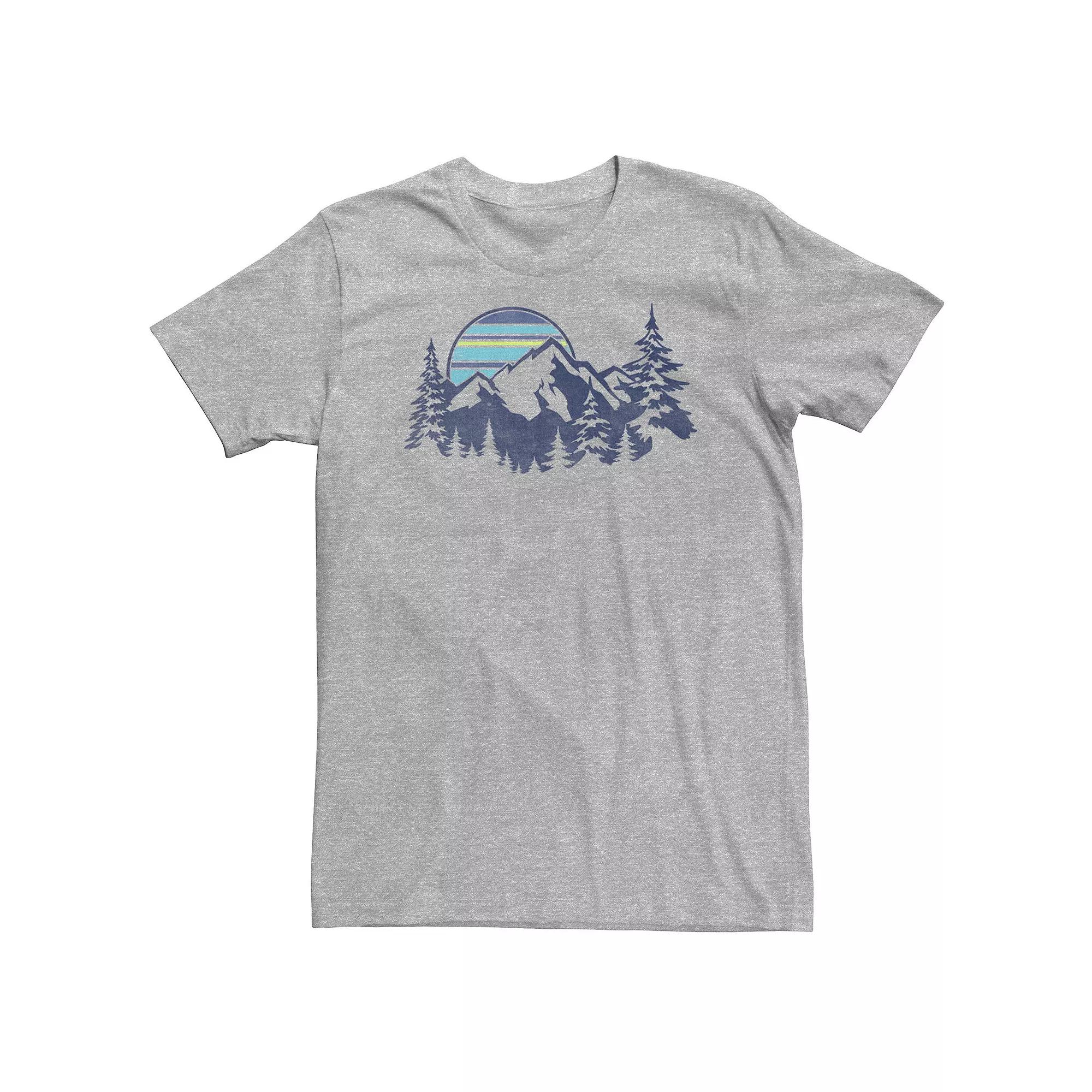 Big & Tall Mountain Range Striped Sun Tee, Men's,  Product Image