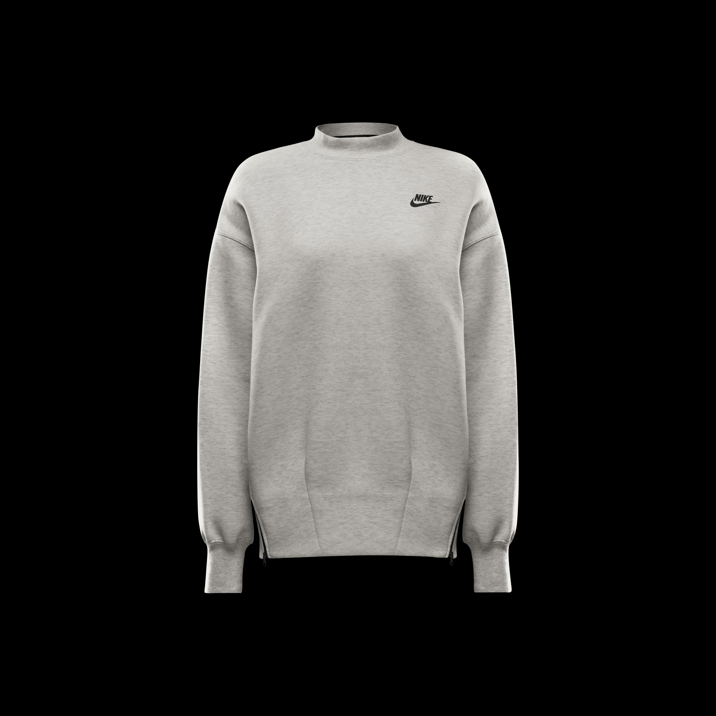 Womens Nike Sportswear Tech Fleece Oversized Crew-Neck Sweatshirt | FV8041-013 Product Image