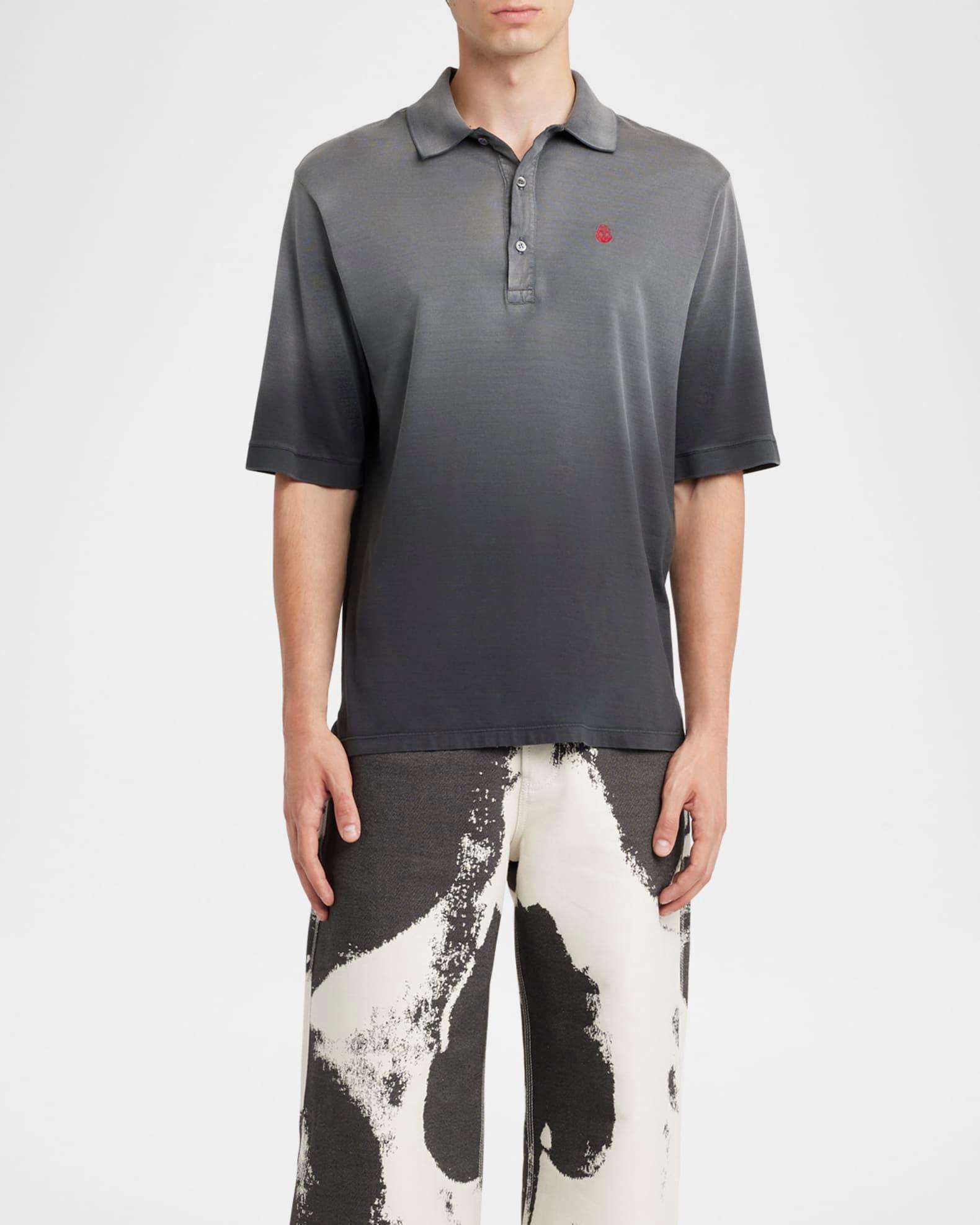 Men's Oversized Faded Polo Shirt Product Image