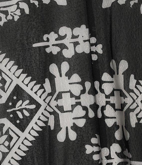 Calessa Modern Mosaic Shawl Collar Open Front Cardigan Product Image