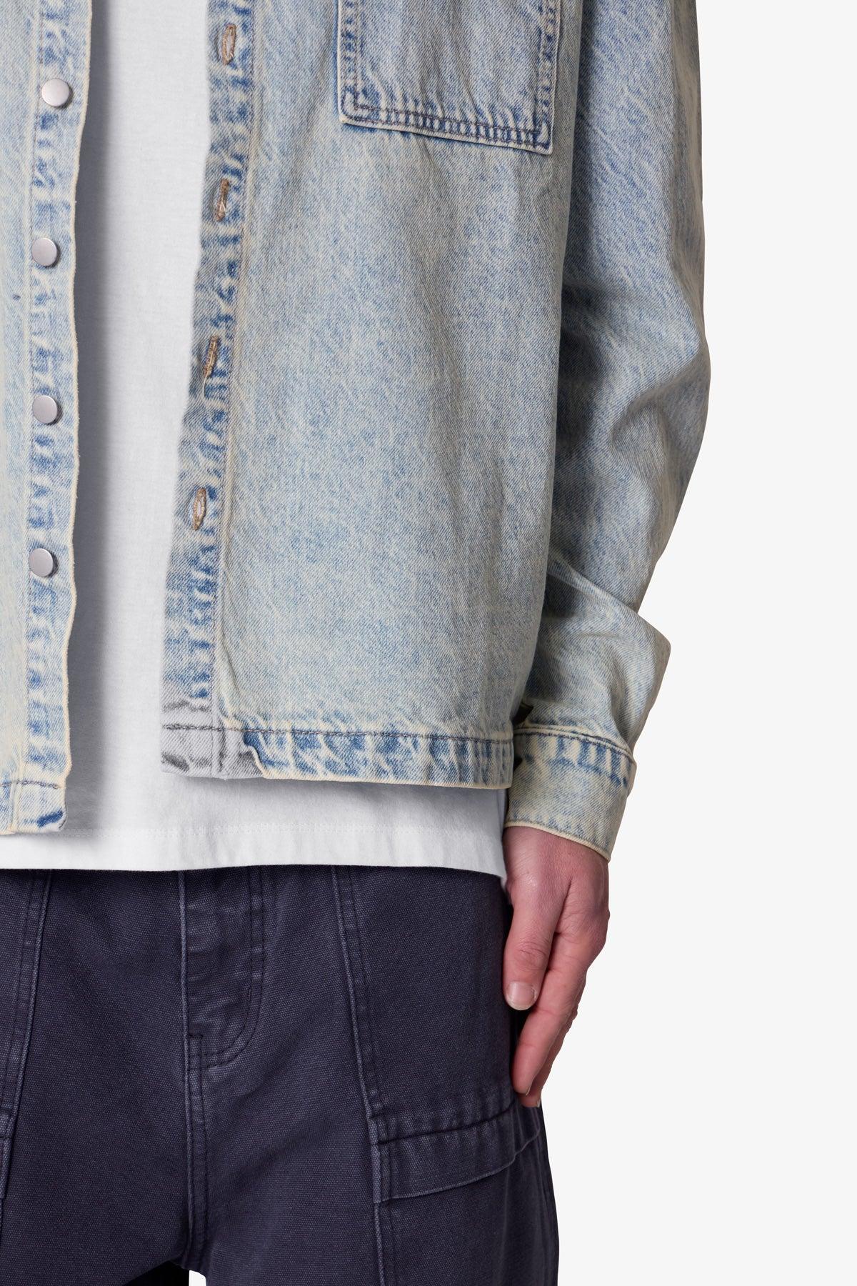 Denim Shirt Jacket - Light Blue Product Image