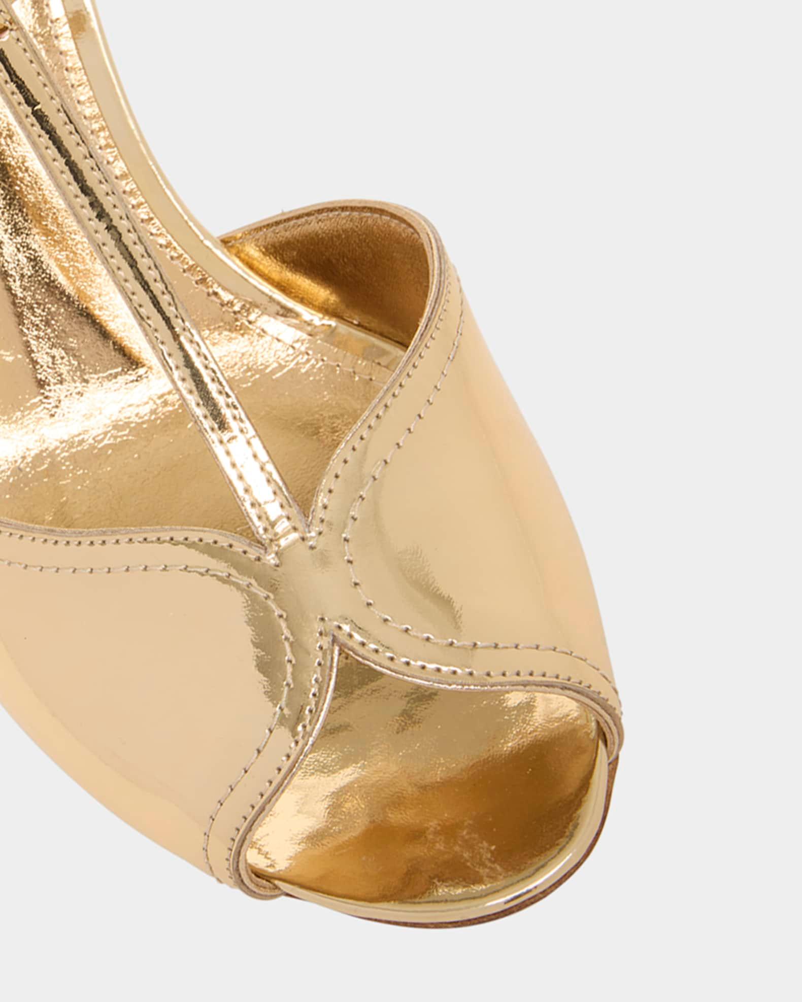 Ely Metallic T-Strap Sandals Product Image