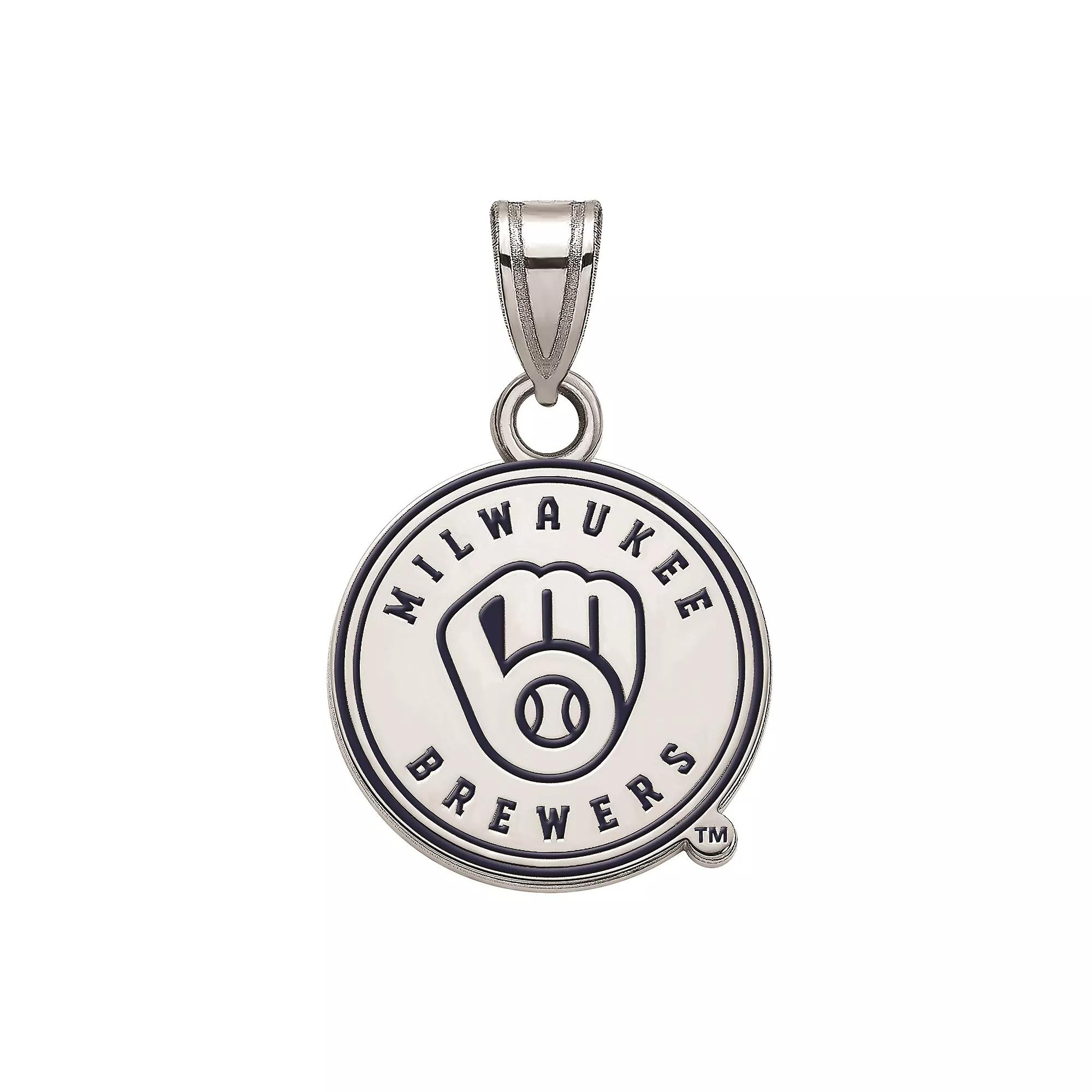 LogoArt Milwaukee Brewers Sterling Silver Small Enamel Pendant, Women's,  Product Image