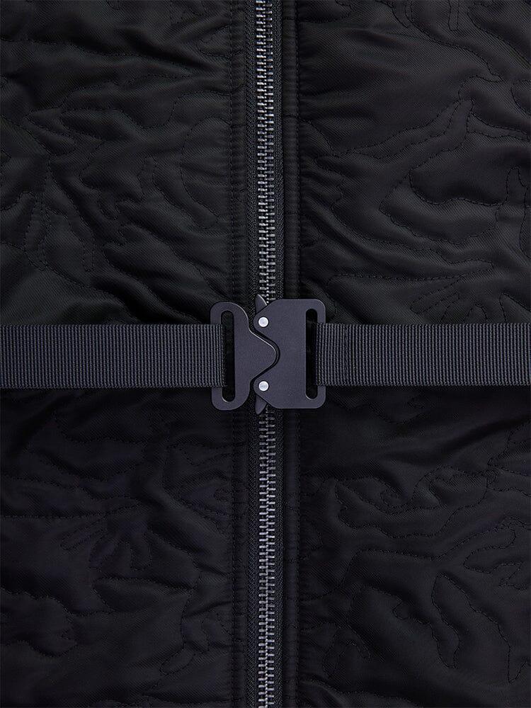 WOMEN'S CAMO QUILTED BELTED MA-1 BOMBER JACKET Product Image