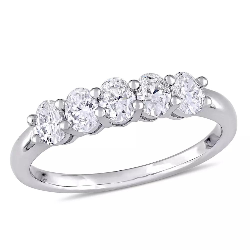 Stella Grace 14k White Gold 1 Carat T.W. Diamond 5-Stone Ring, Women's, Size: 6, 14k Whgold Product Image