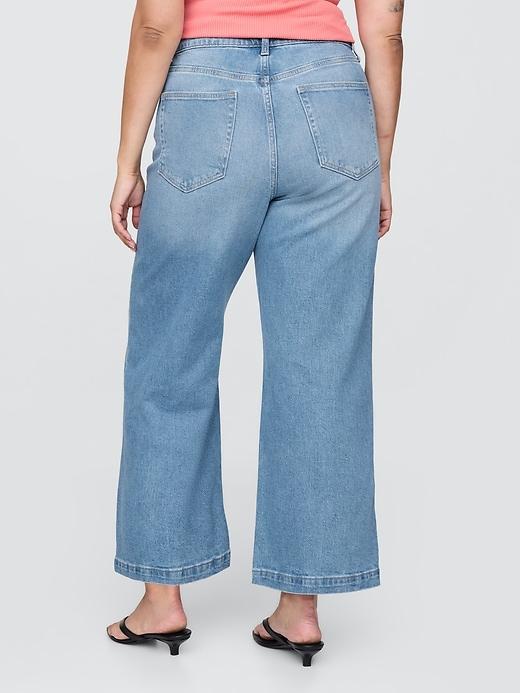Curvy High Stride Wide-Leg Ankle Jeans Product Image