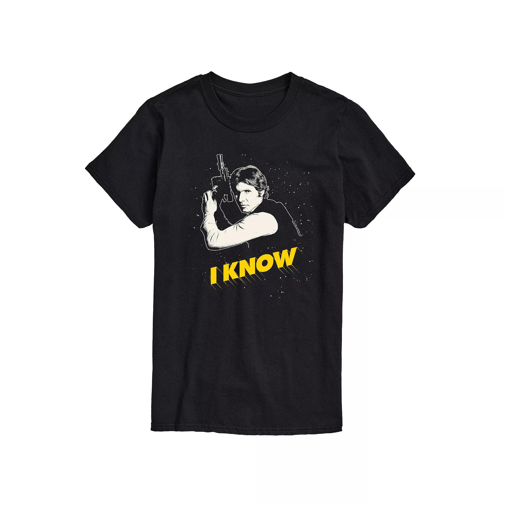 Big & Tall Star Wars Han Solo I Know Graphic Tee, Men's,  Product Image