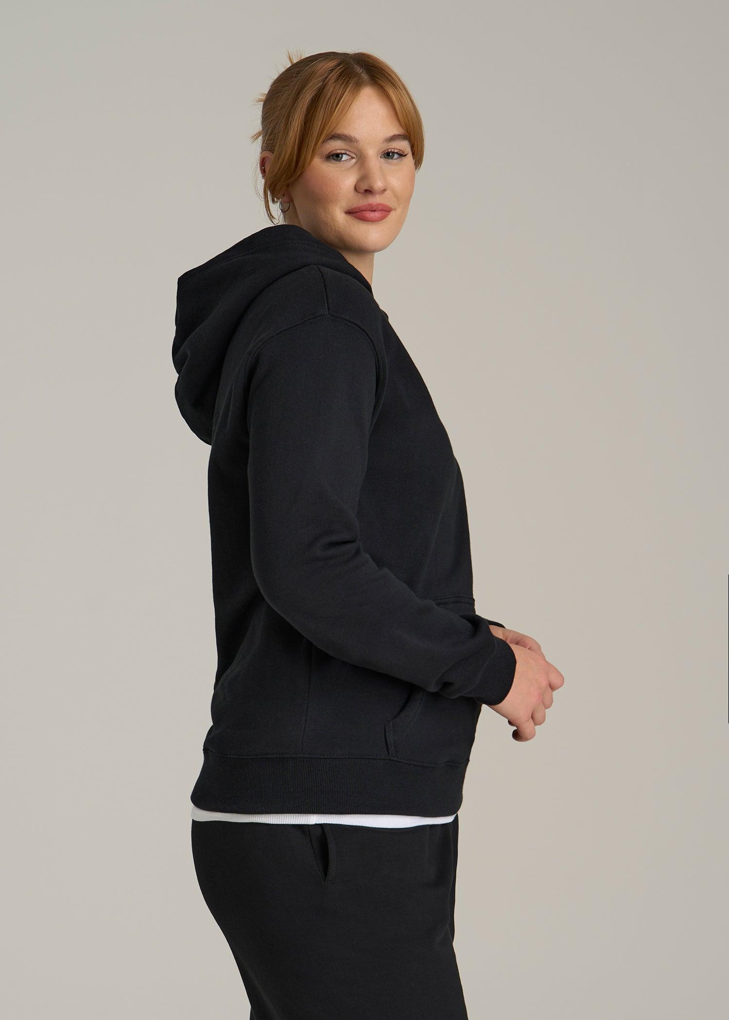 Wearever Fleece Relaxed Fit Hoodie for Tall Women in Black Female Product Image
