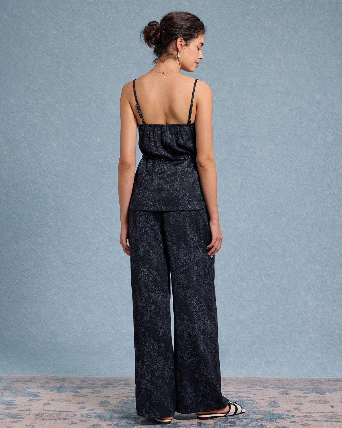 Blue Floral Cami Top Product Image