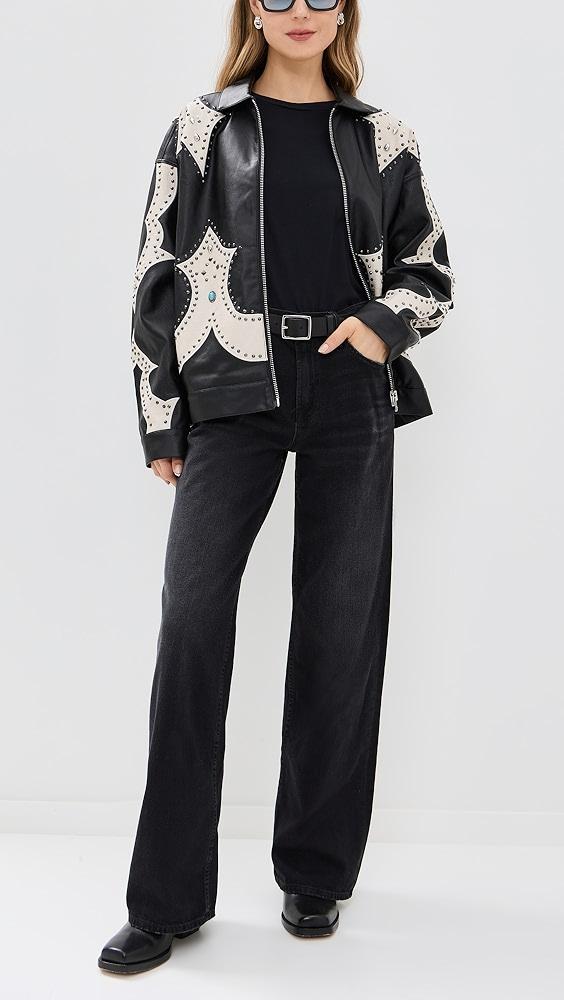 MOTHER The Spinner Zip Sneak Jeans | Shopbop Product Image