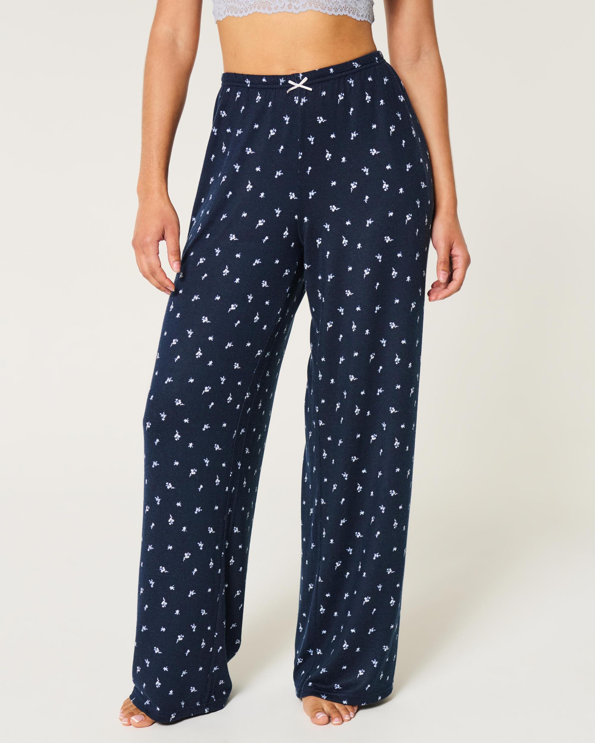 Bear Graphic Pajama Pants Product Image