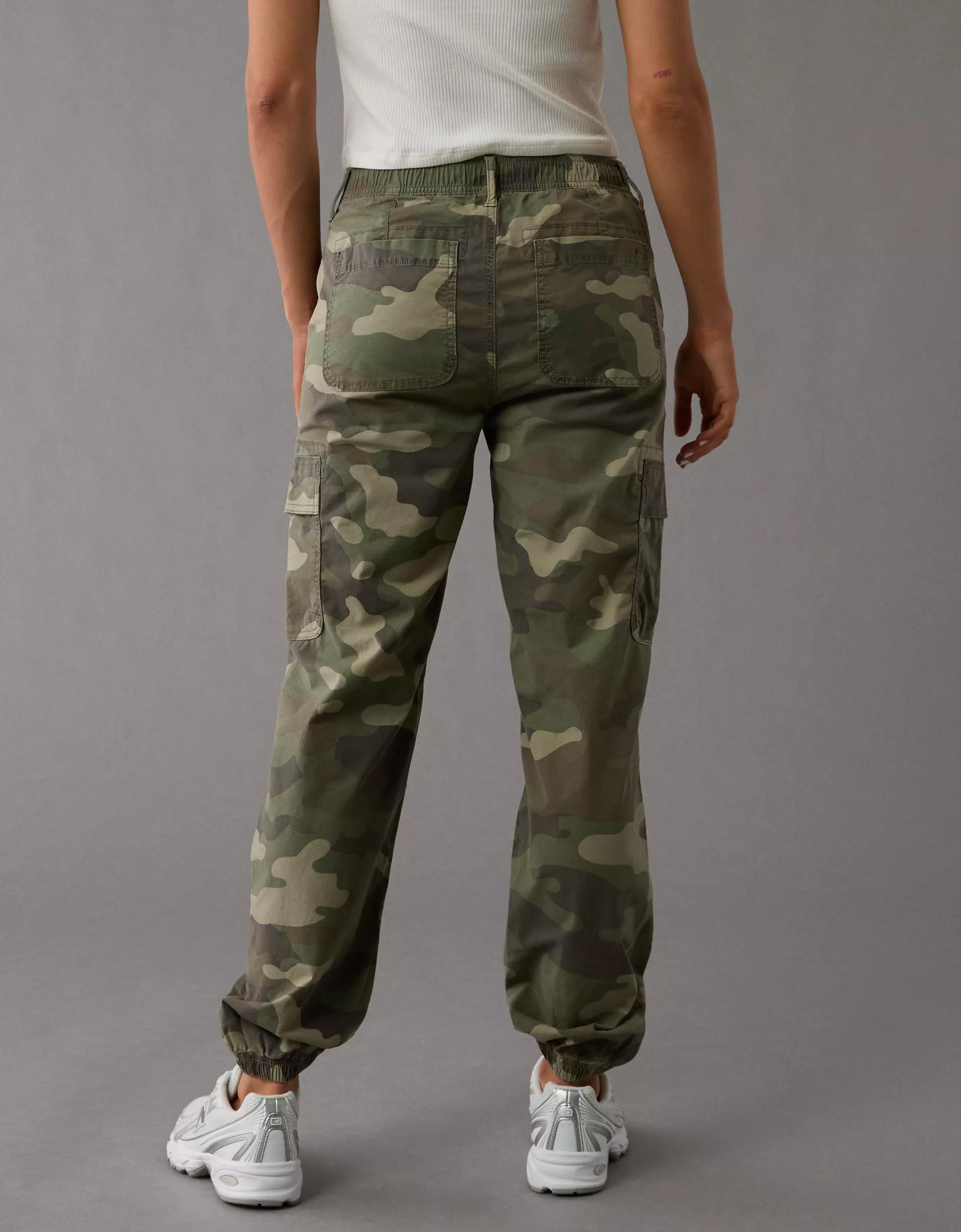 AE Stretch High-Waisted Baggy Cargo Jogger Product Image