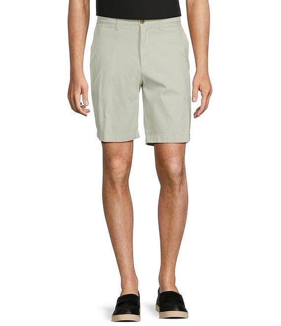 The Cloud Collection 9#double; Flat Front Washed Chino Shorts Product Image