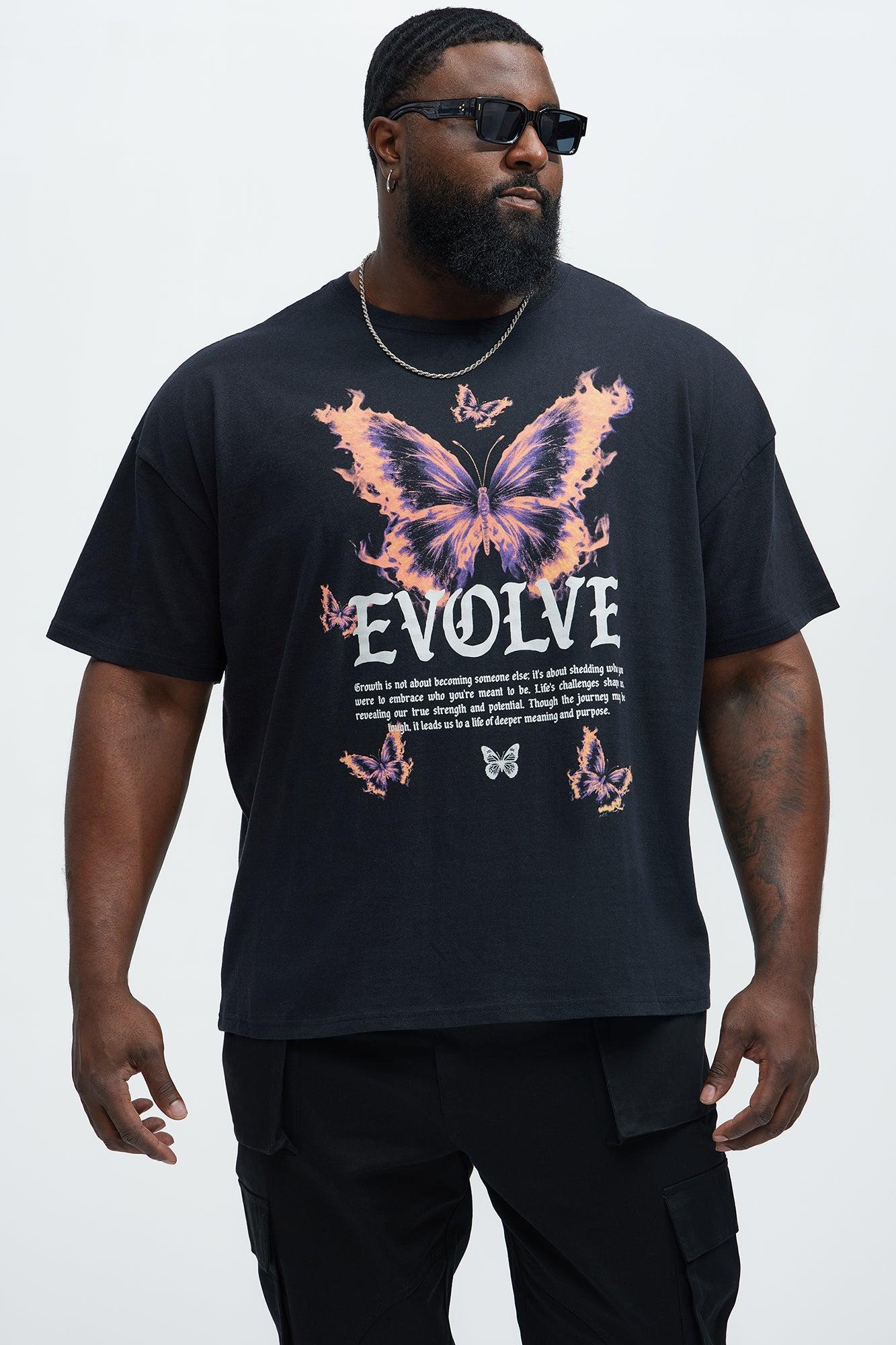 Evolve And Be Free Oversized Short Sleeve Tee - Black Product Image
