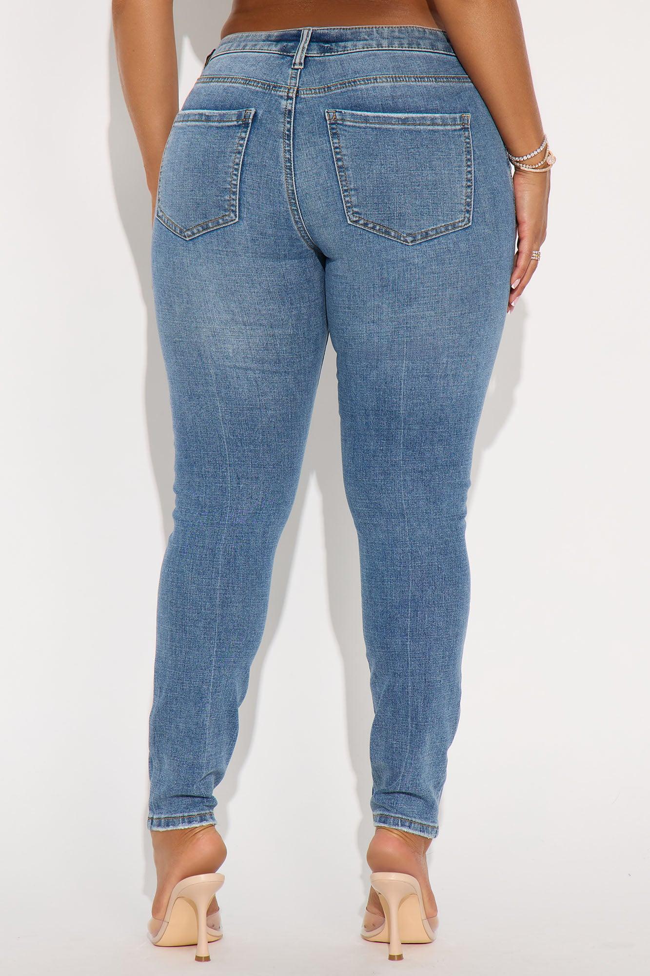 Taking Form Low Rise Skinny Jeans - Medium Wash Female Product Image